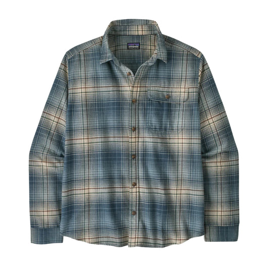 Patagonia Men's Long-Sleeved Lightweight Fjord Flannel Shirt - Melting Ombre: Summit Blue