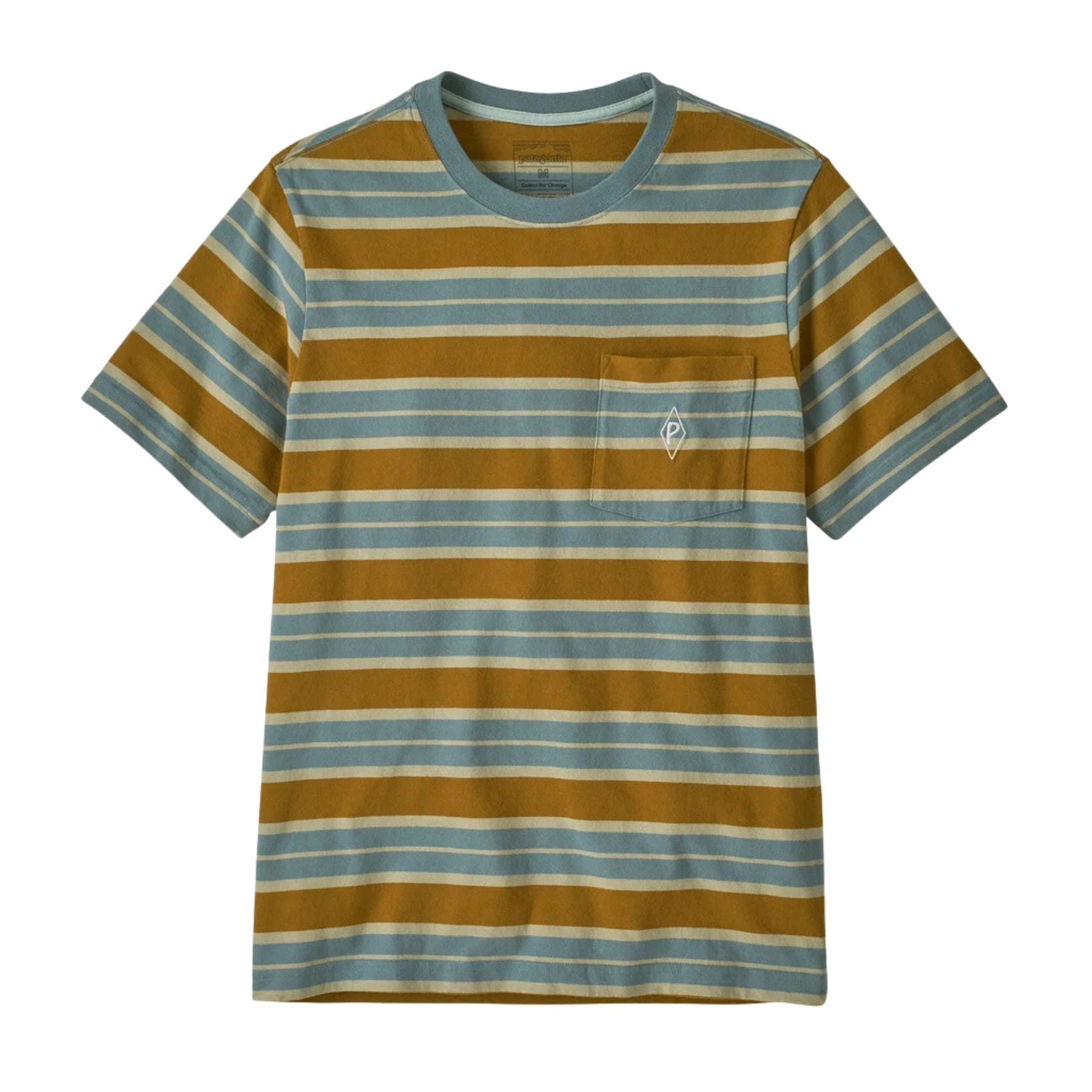 Patagonia Men's Midweight Water People Mark Pocket Tee - Big Wall Blue Sage