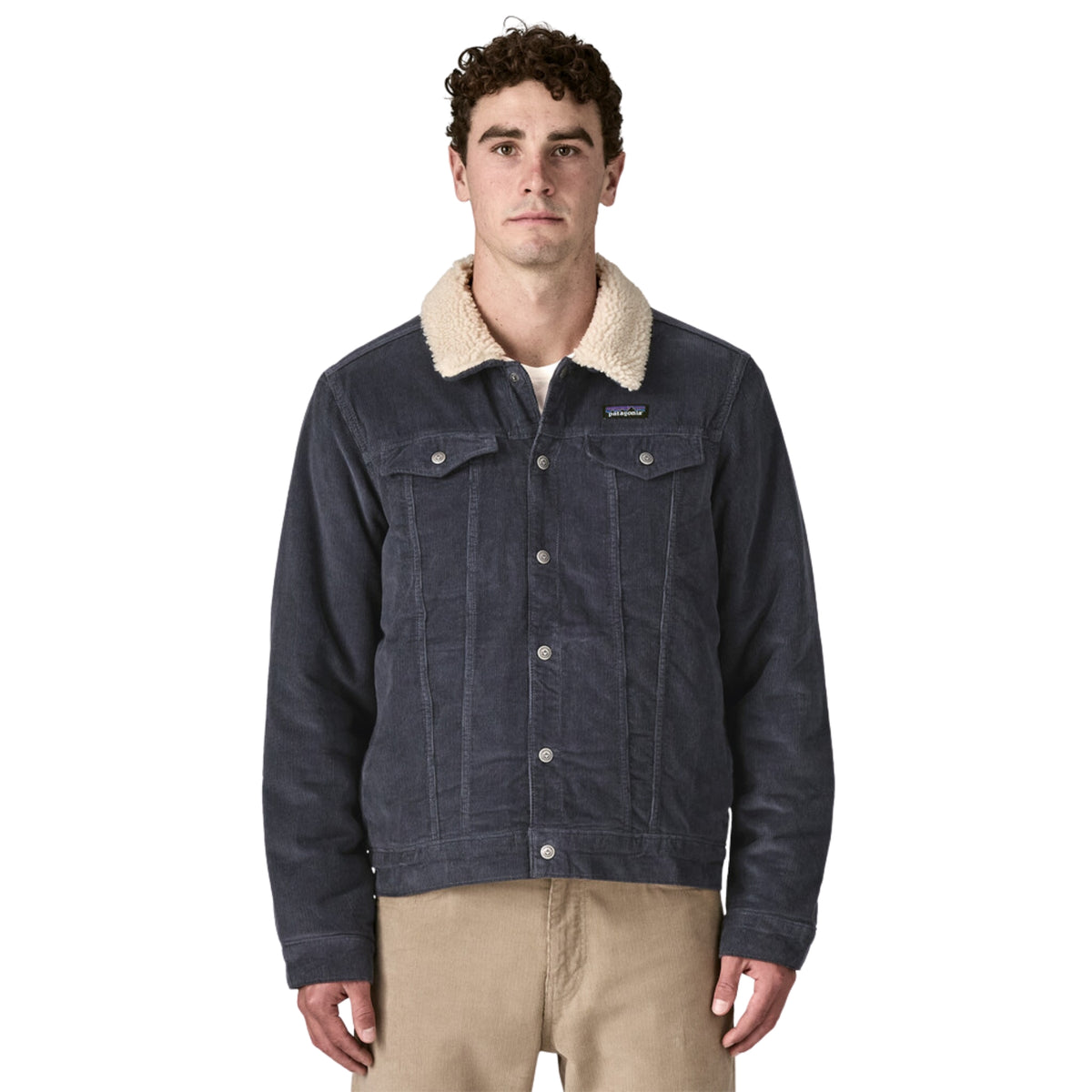 Patagonia Men's Pile-Lined Trucker Jacket - Smolder Blue
