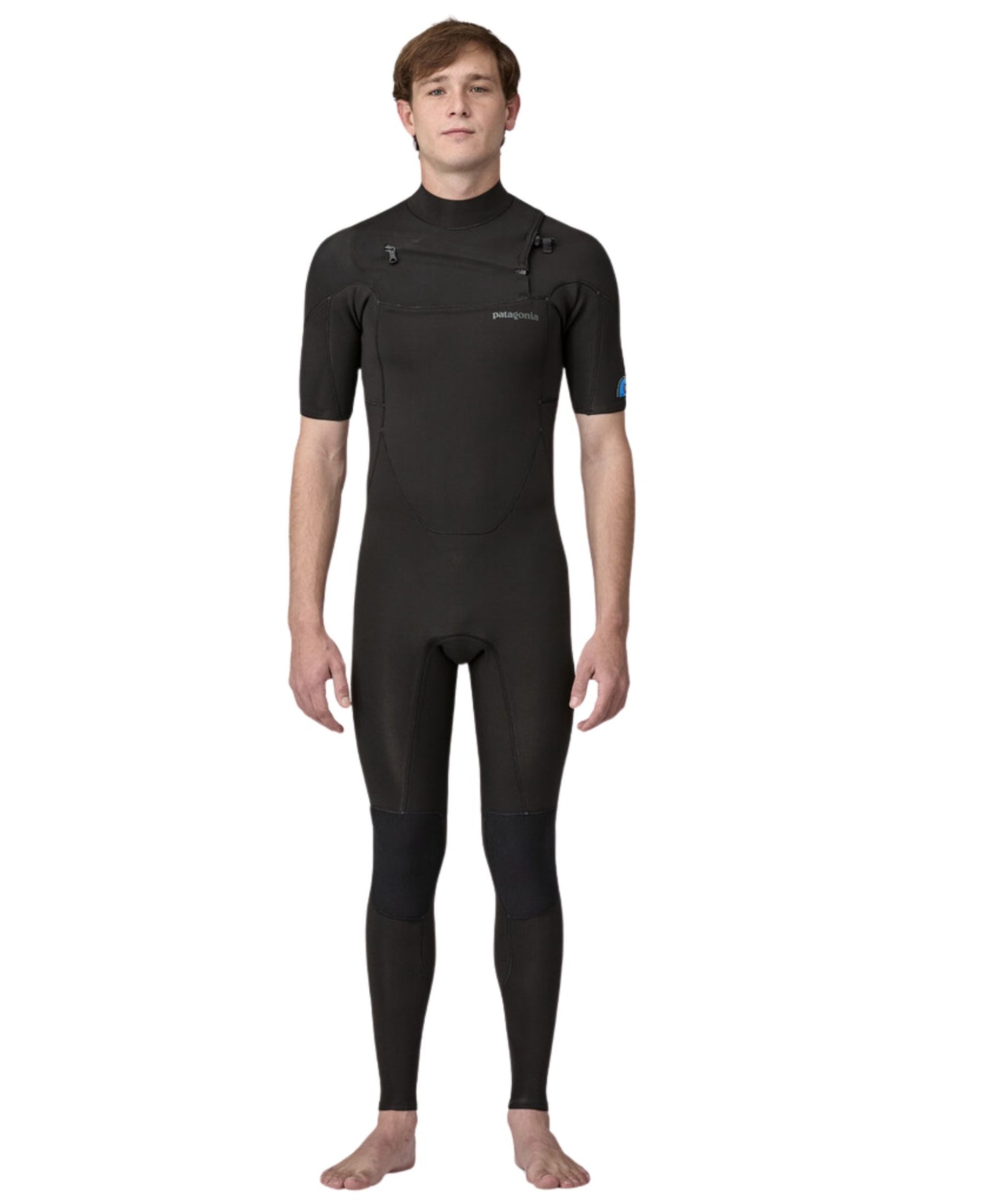 Patagonia Men's Yulex Regulator Lite 2mm Front-Zip Short Sleeved Full Suit - Black