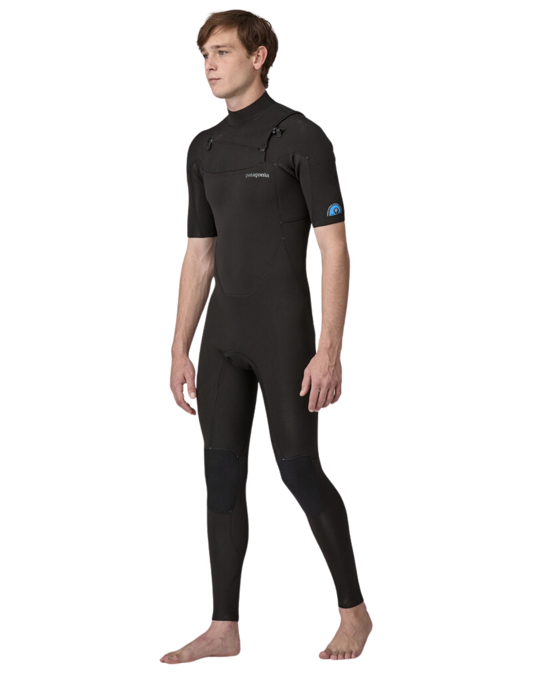 Patagonia Men's Yulex Regulator Lite 2mm Front-Zip Short Sleeved Full Suit - Black