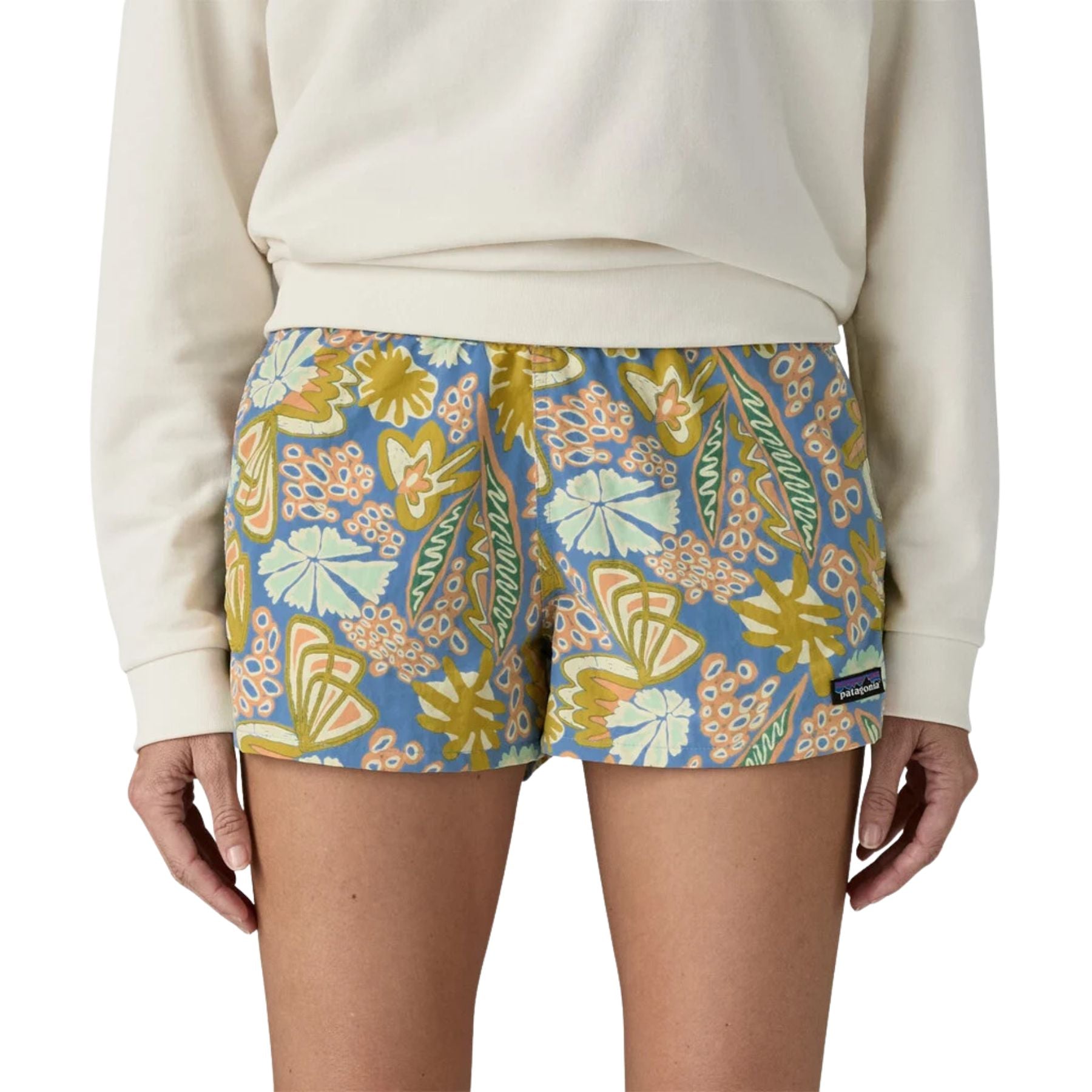 Patagonia Women's Barely Baggies 2-1/2" Shorts - Florish: Abundant Blue