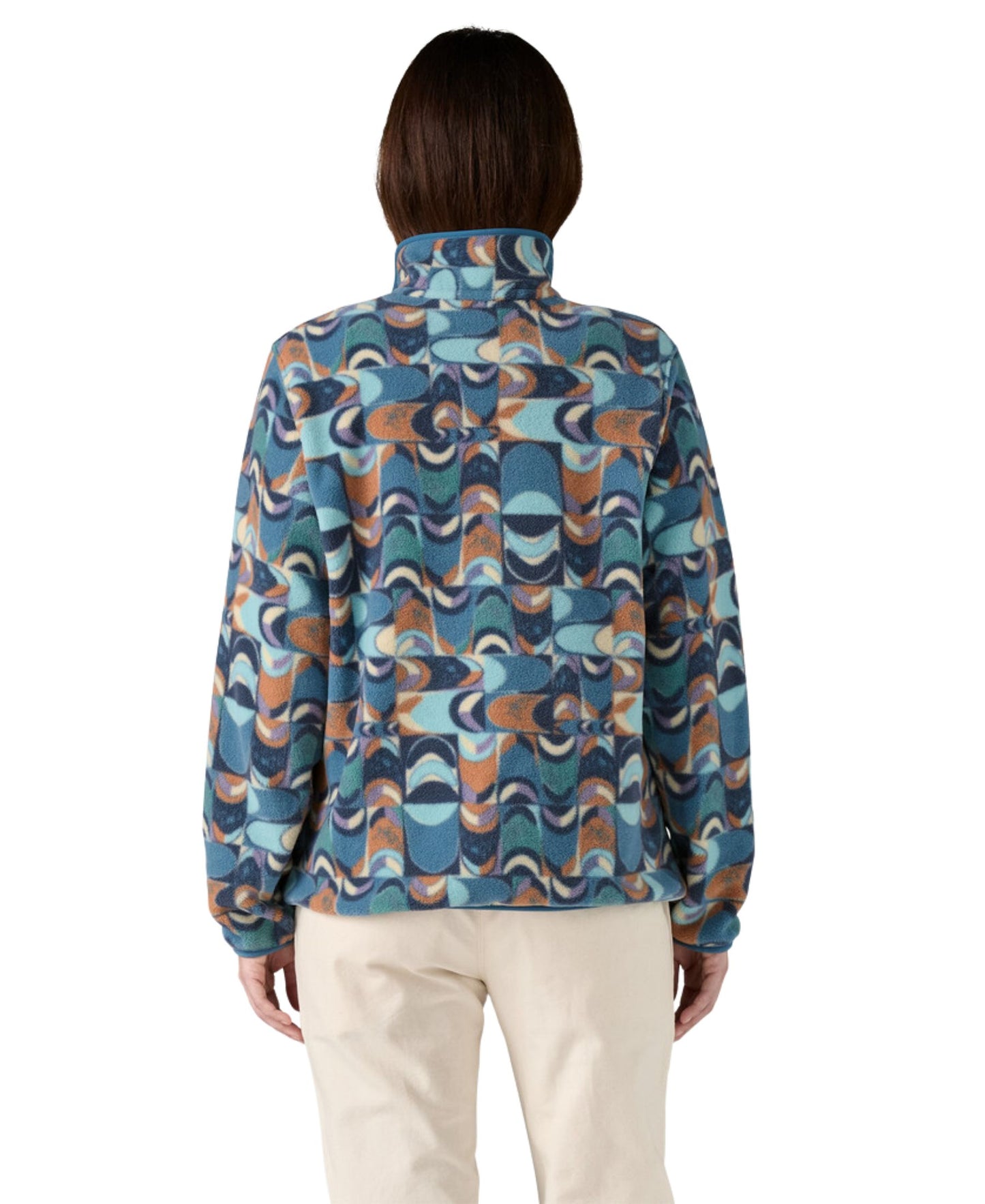 Patagonia Women's Lightweight Synchilla Snap-T Fleece Pullover - Swallowtail Geo: Still Blue