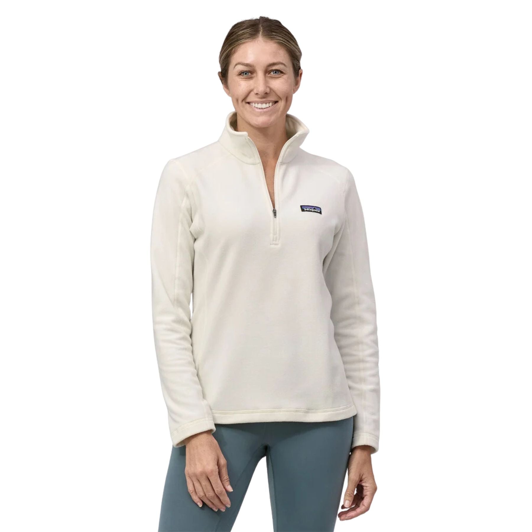 Patagonia Women's Micro D 1/4 Zip Fleece - Birch White