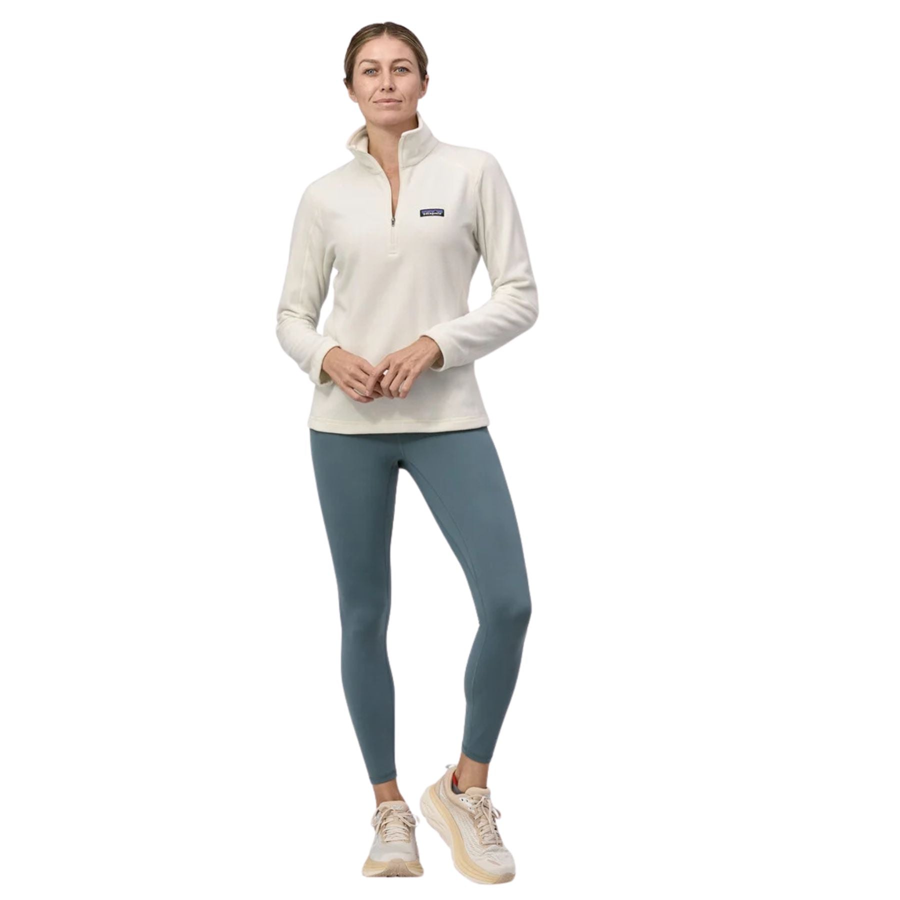 Patagonia Women's Micro D 1/4 Zip Fleece - Birch White