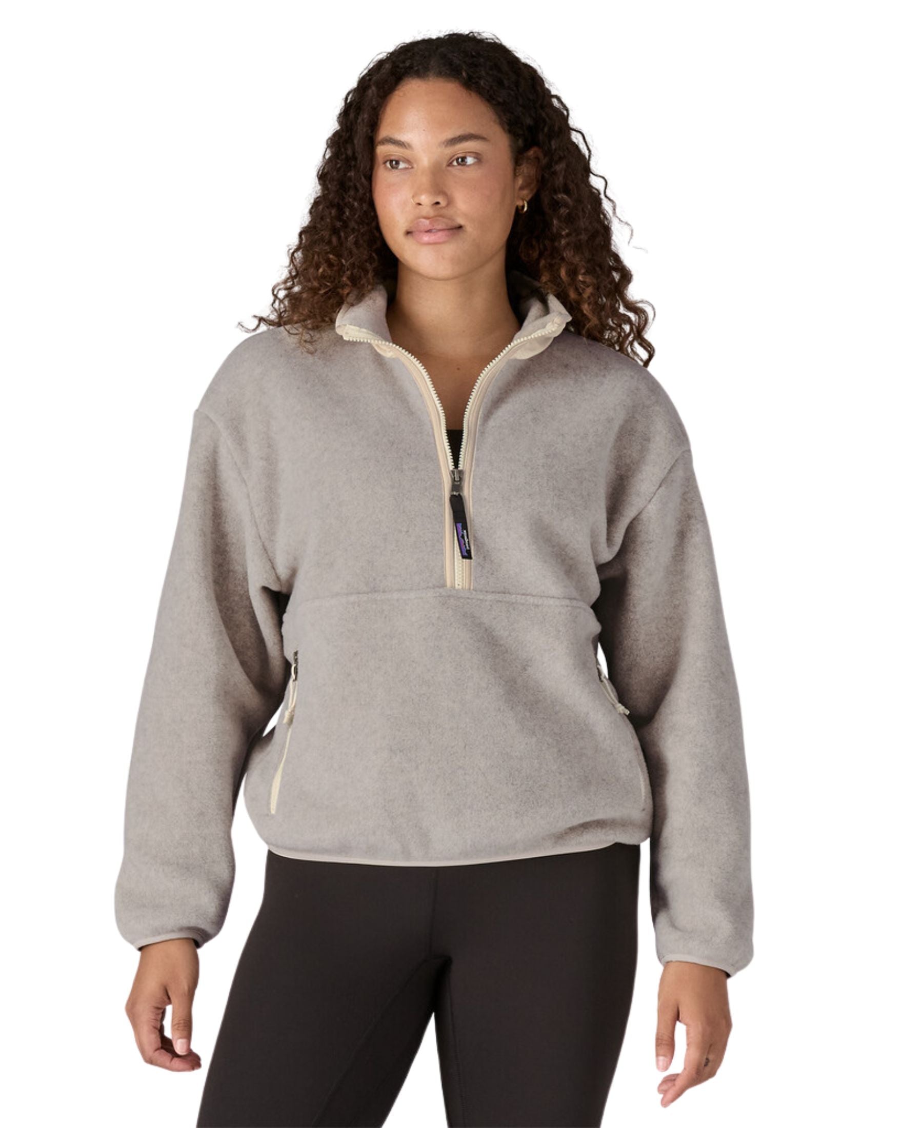 Patagonia Women's Synchilla Fleece Marsupial  - Oatmeal Heather w/ Natural