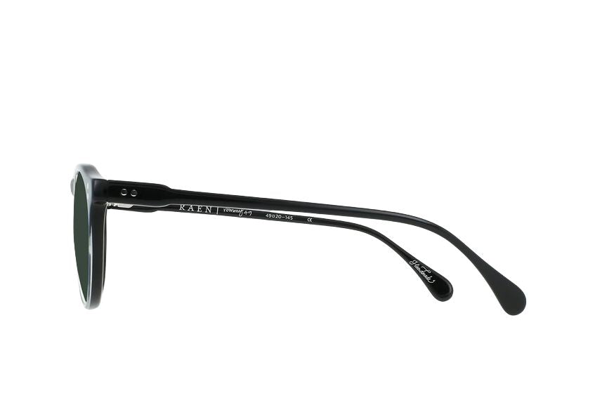 Raen Remmy Crystal Black & Green Polarized Unisex Sunglasses - Crystal Black / Green Polarized