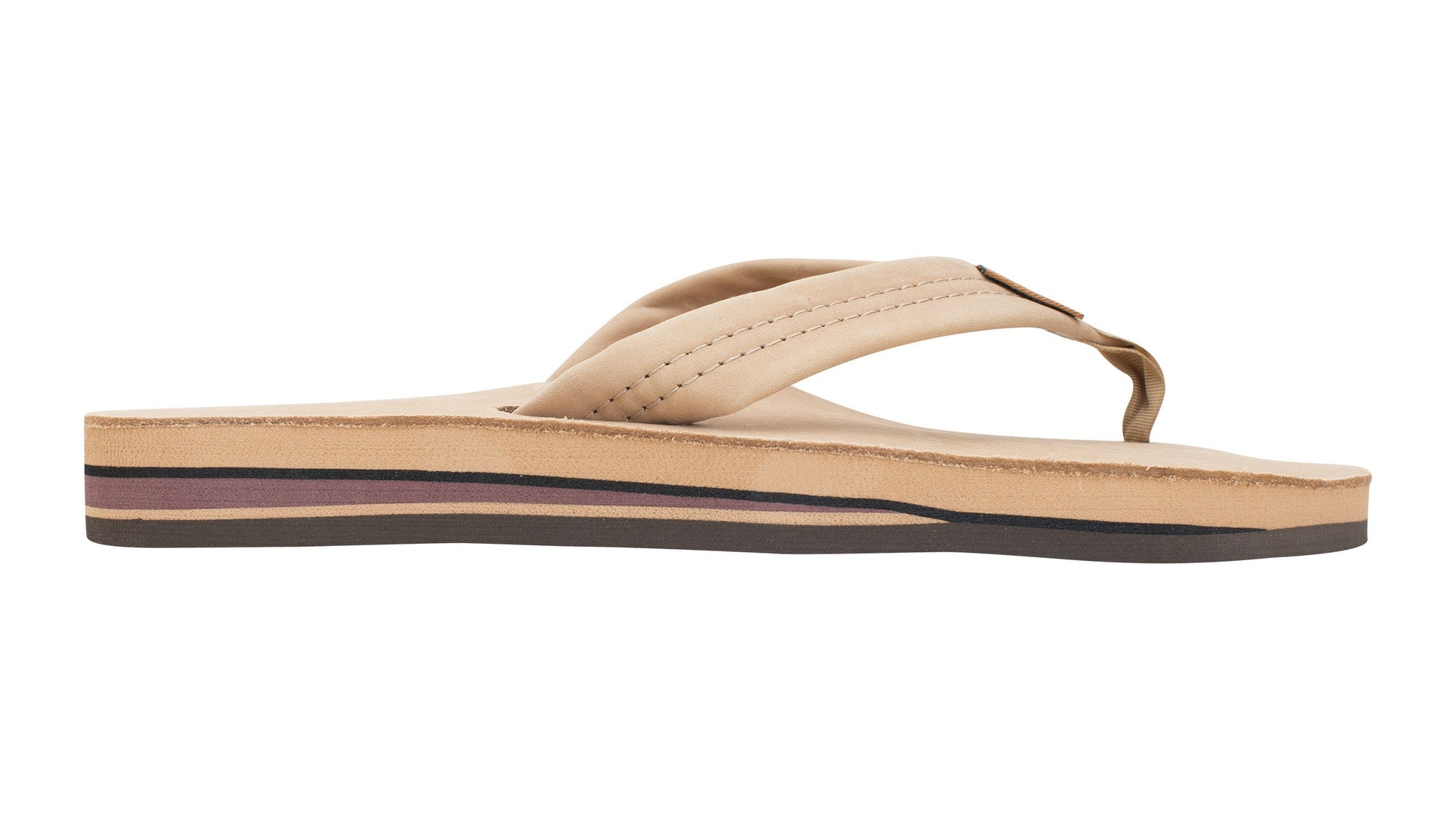 Rainbow Double Layer Wide Strap Men's Sandals  - Sierra