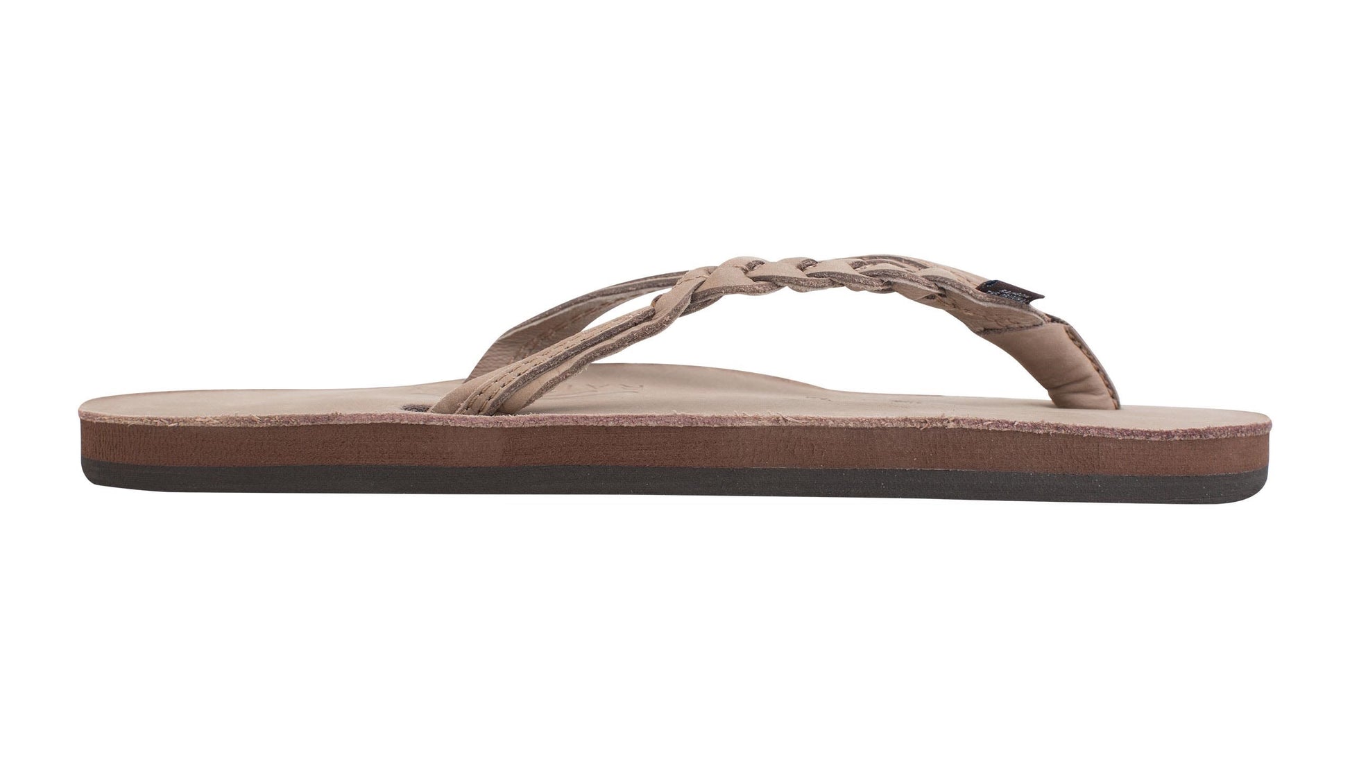 Rainbow Flirty Braidy Single Layer Sandals - Dark Brown