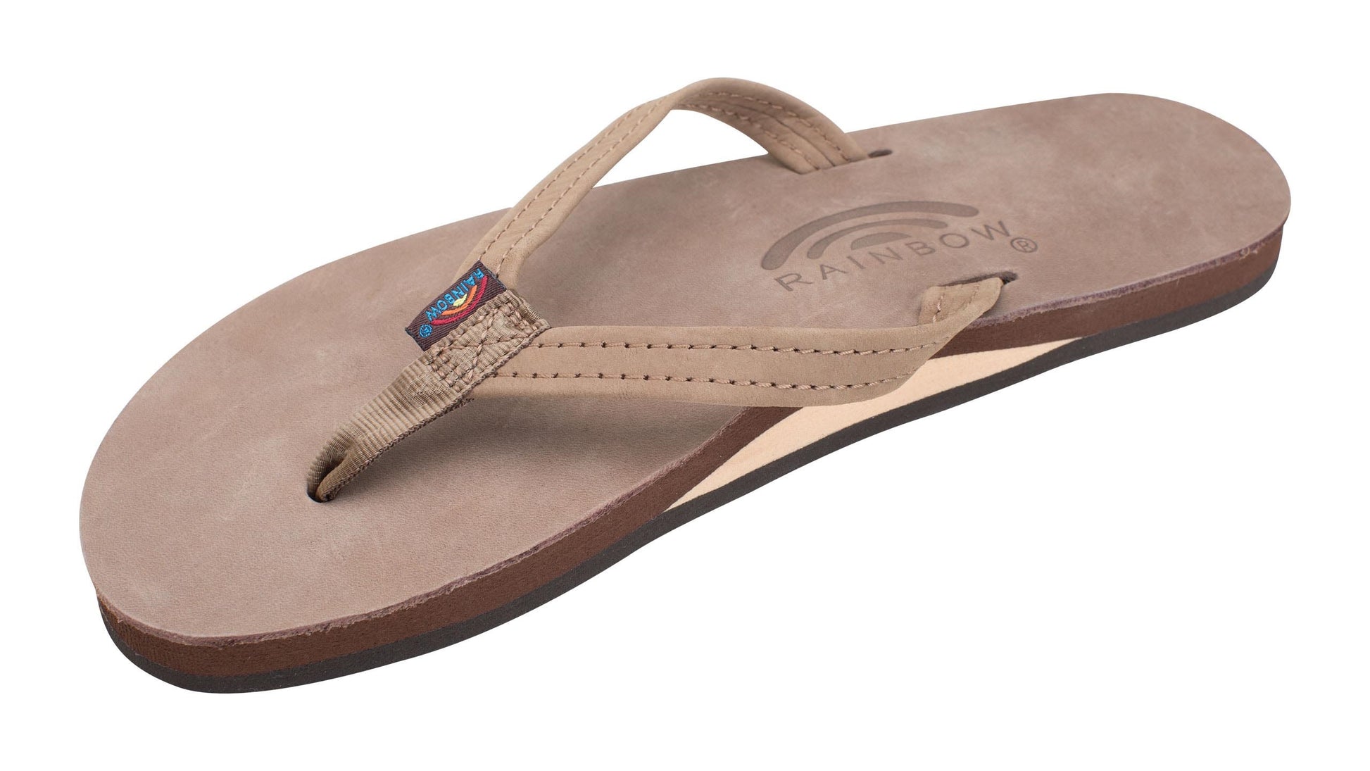 Rainbow Single Layer Narrow Strap Women's Sandals 