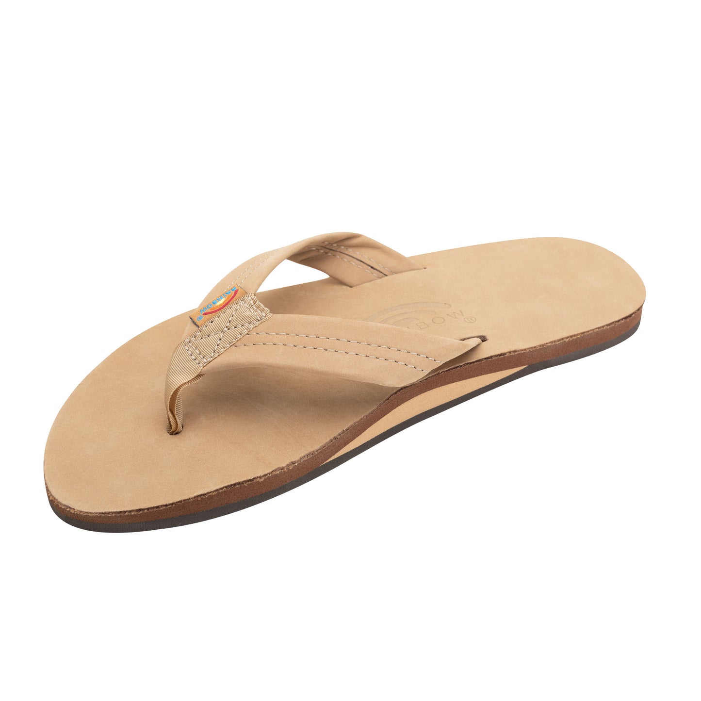 Rainbow Single Layer Premier Leather 1" Strap Men's Sandals  - Sierra