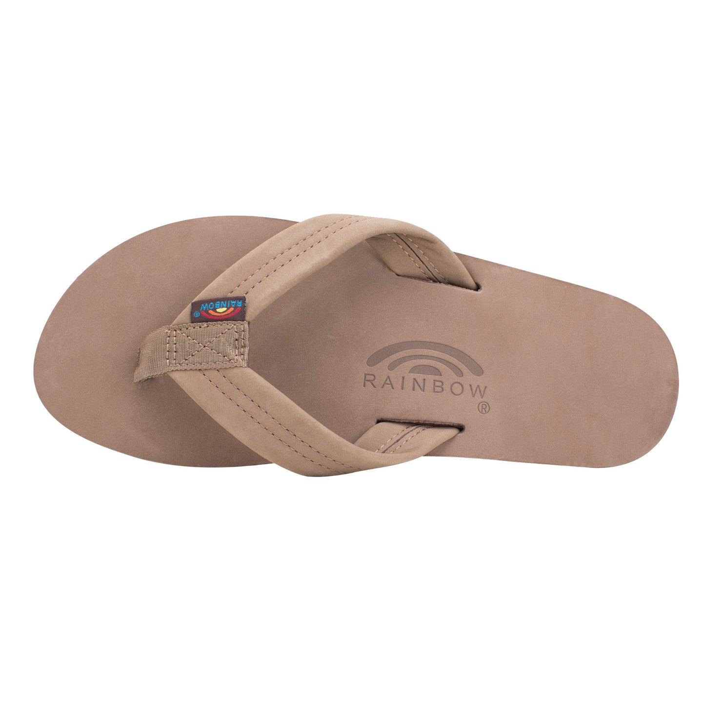 Rainbow Single Layer Premier Leather 1" Strap Men's Sandals 