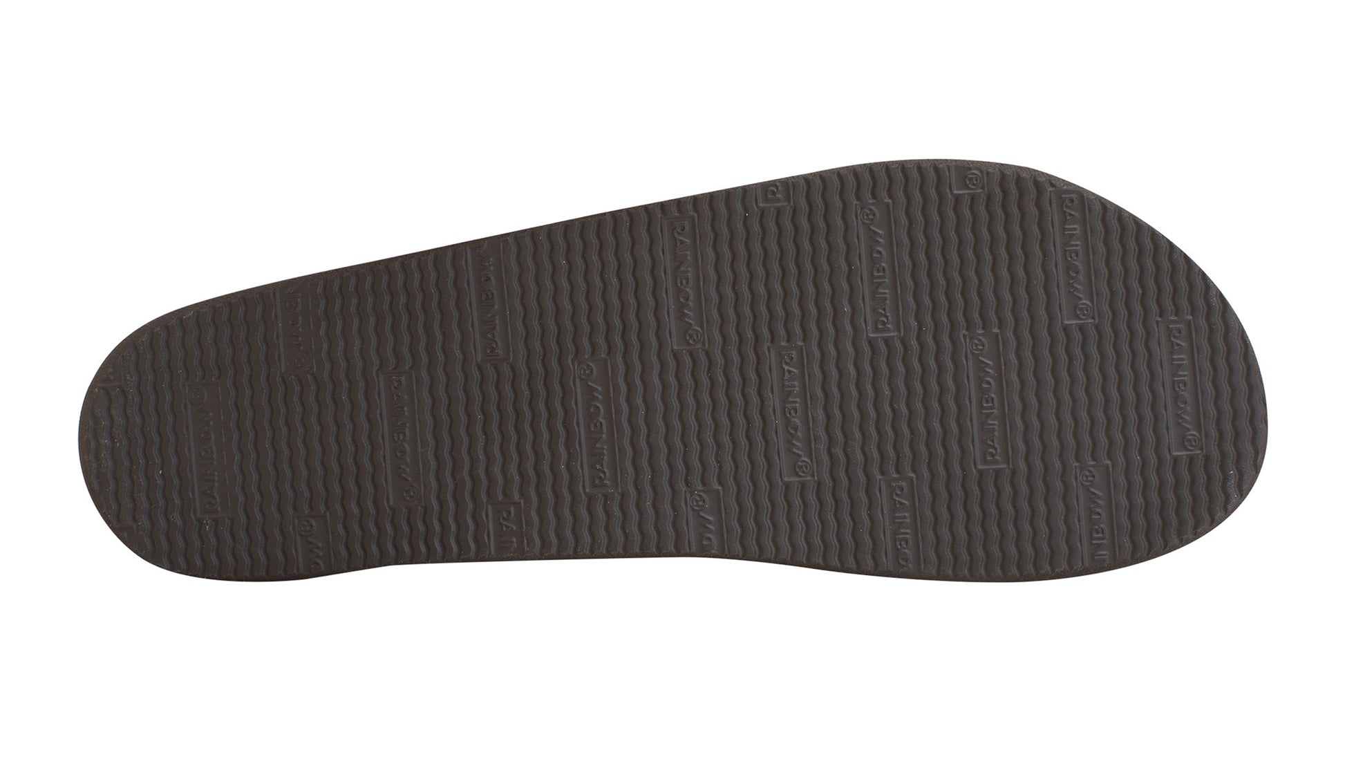 Rainbow Single Layer Wide Strap Women's Sandals  - Dark Brown