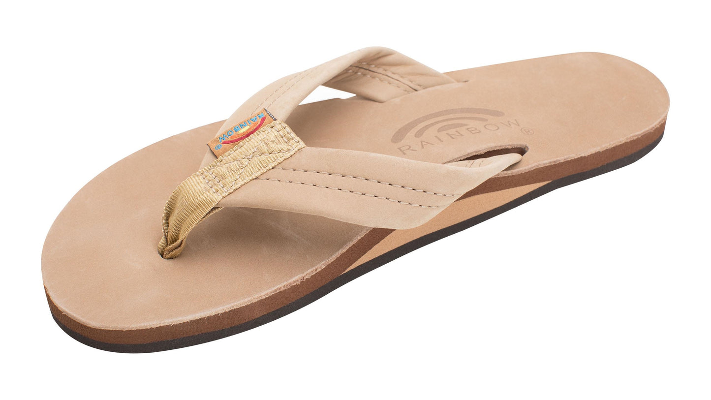 Rainbow Single Layer Wide Strap Women's Sandals  - Sierra