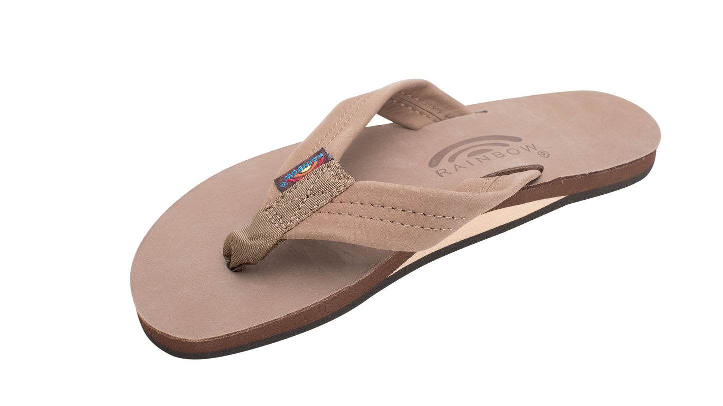 Rainbow Single Layer Wide Strap Women's Sandals 
