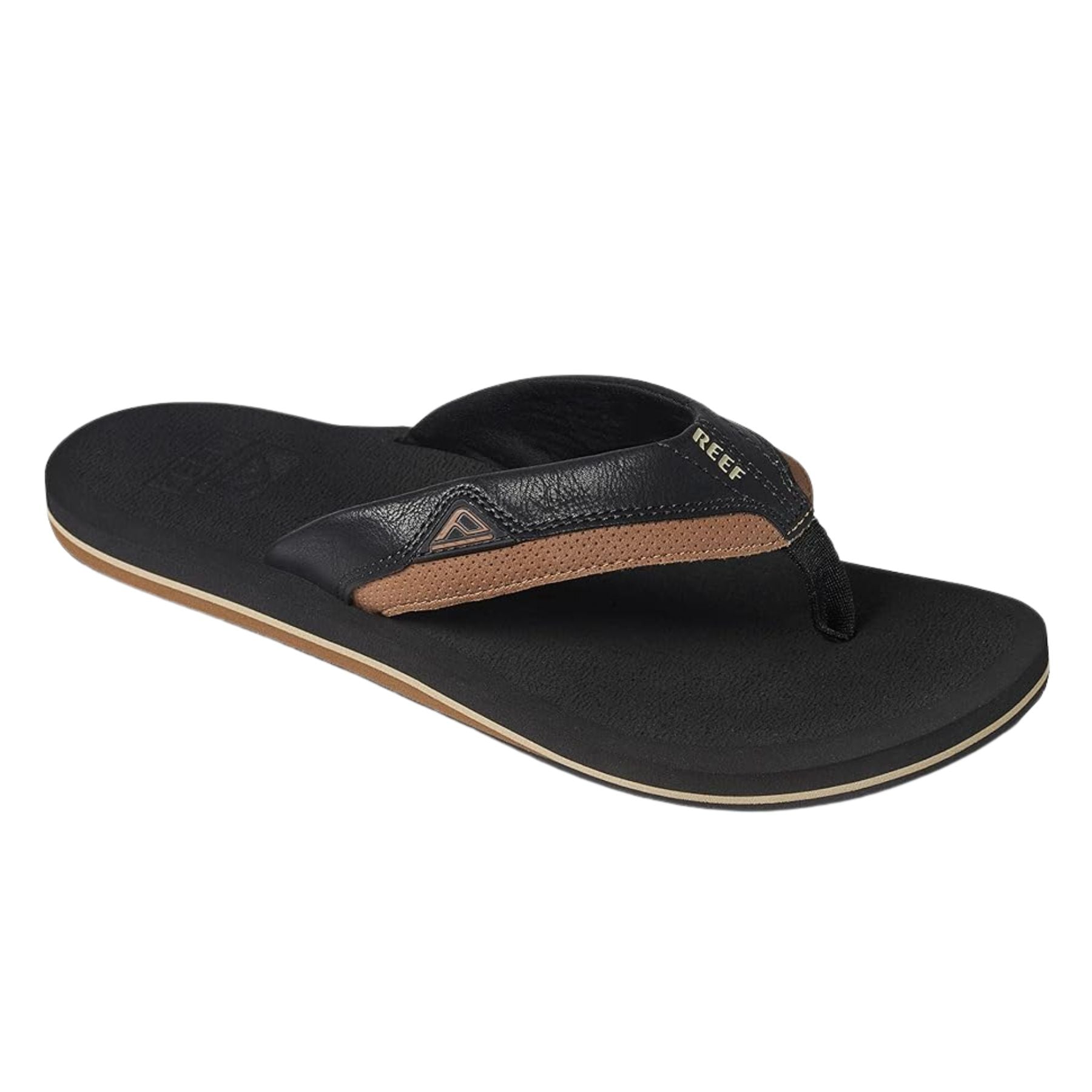 Reef Cushion Dawn Black & Tan Men's Sandals - Black/Tan
