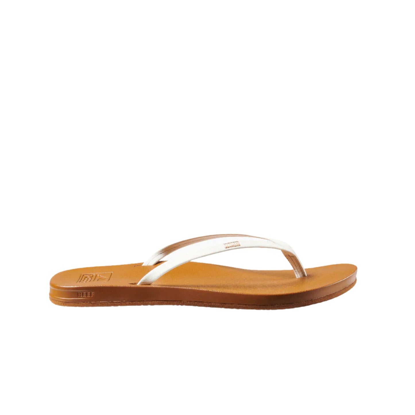 Reef Cushion Slim White & Tan Women's Sandal