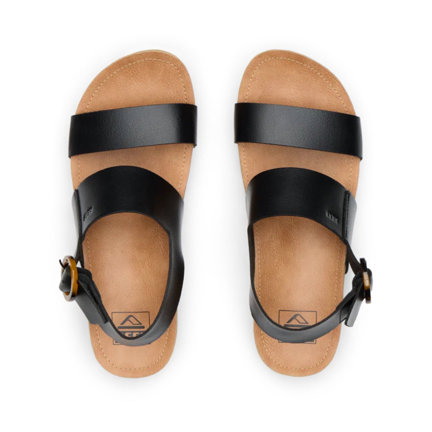 Reef Vista Hi Buckle Black & Tan Women's Sandals