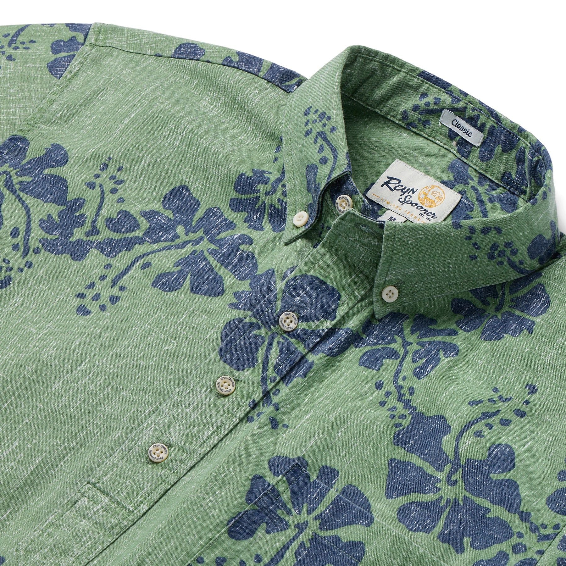 Reyn Spooner 50th State Flower Pullover Shirt  - Jade