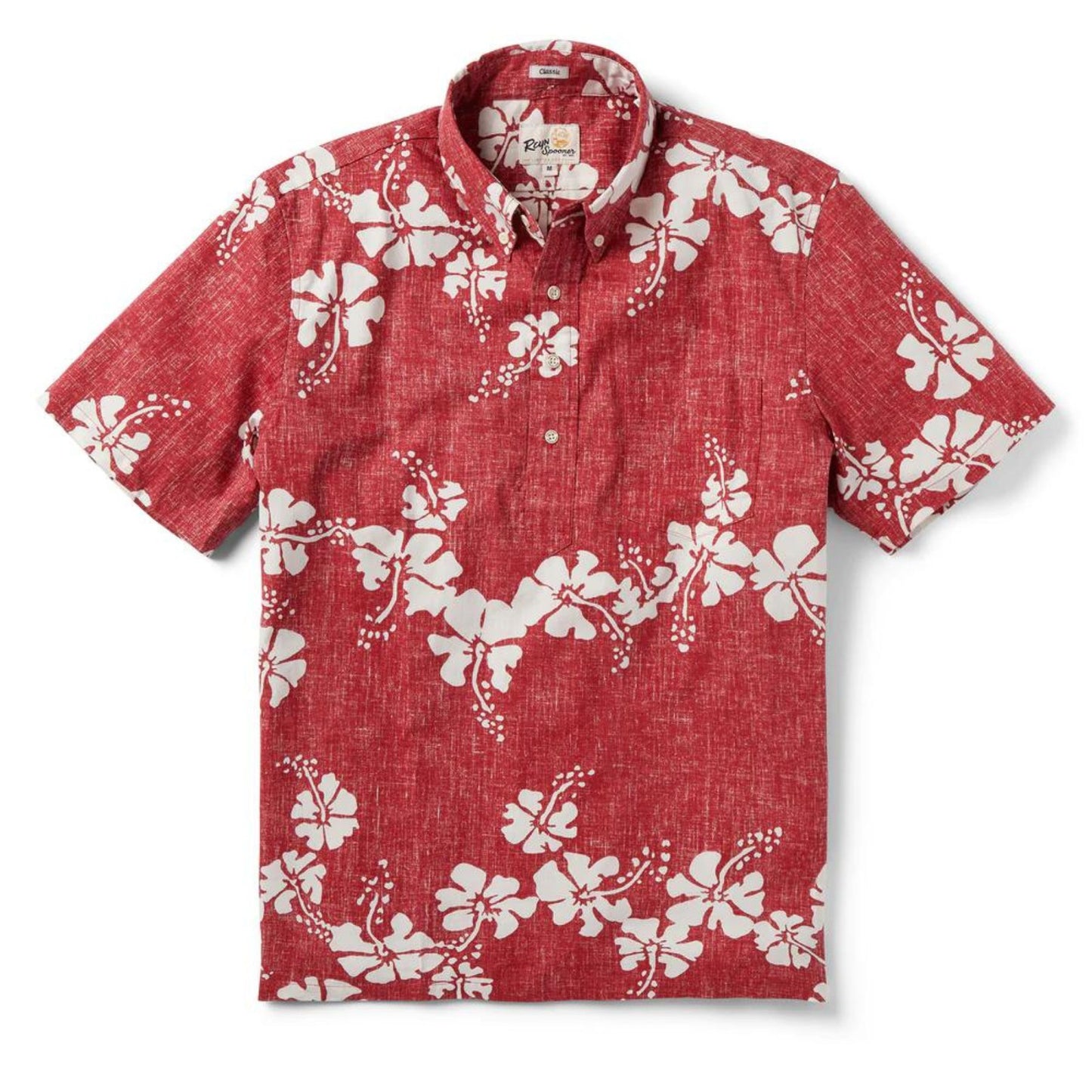 Reyn Spooner 50th State Flower Pullover Shirt  - Red