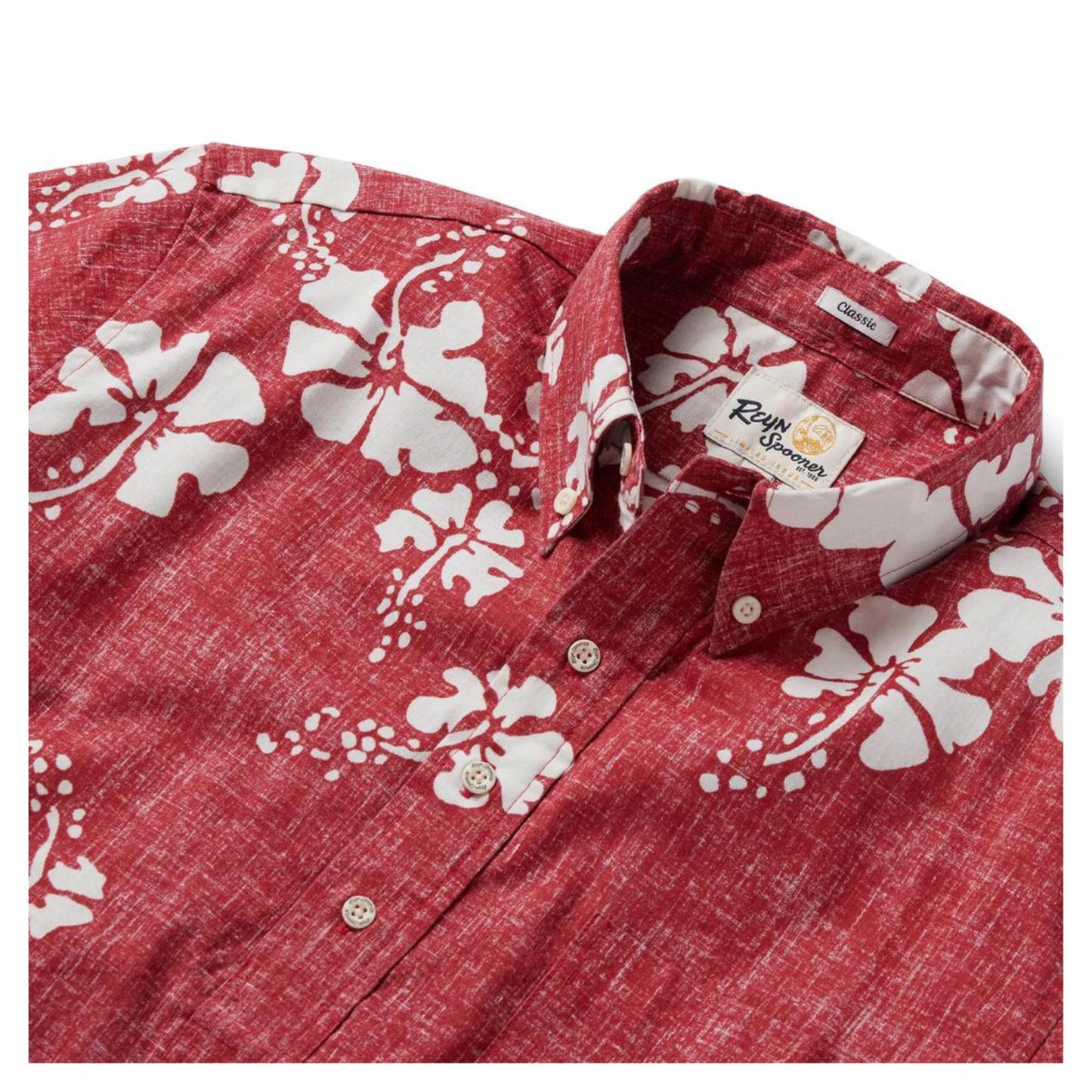 Reyn Spooner 50th State Flower Pullover Shirt  - Red