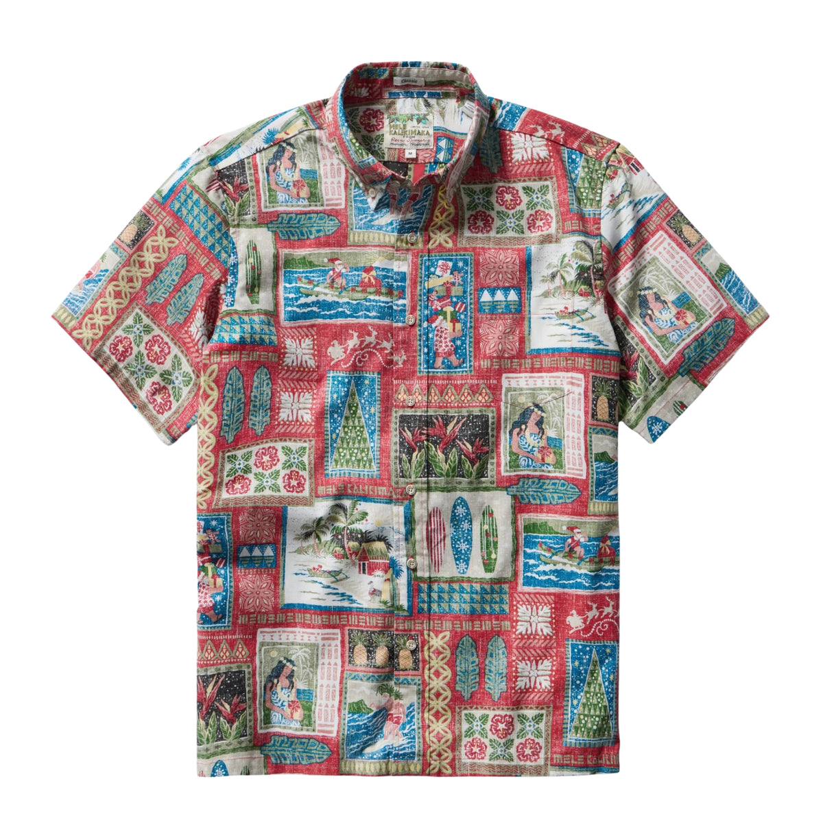 Reyn Spooner Hawaiian Christmas 2026 Button Down Shirt - Red