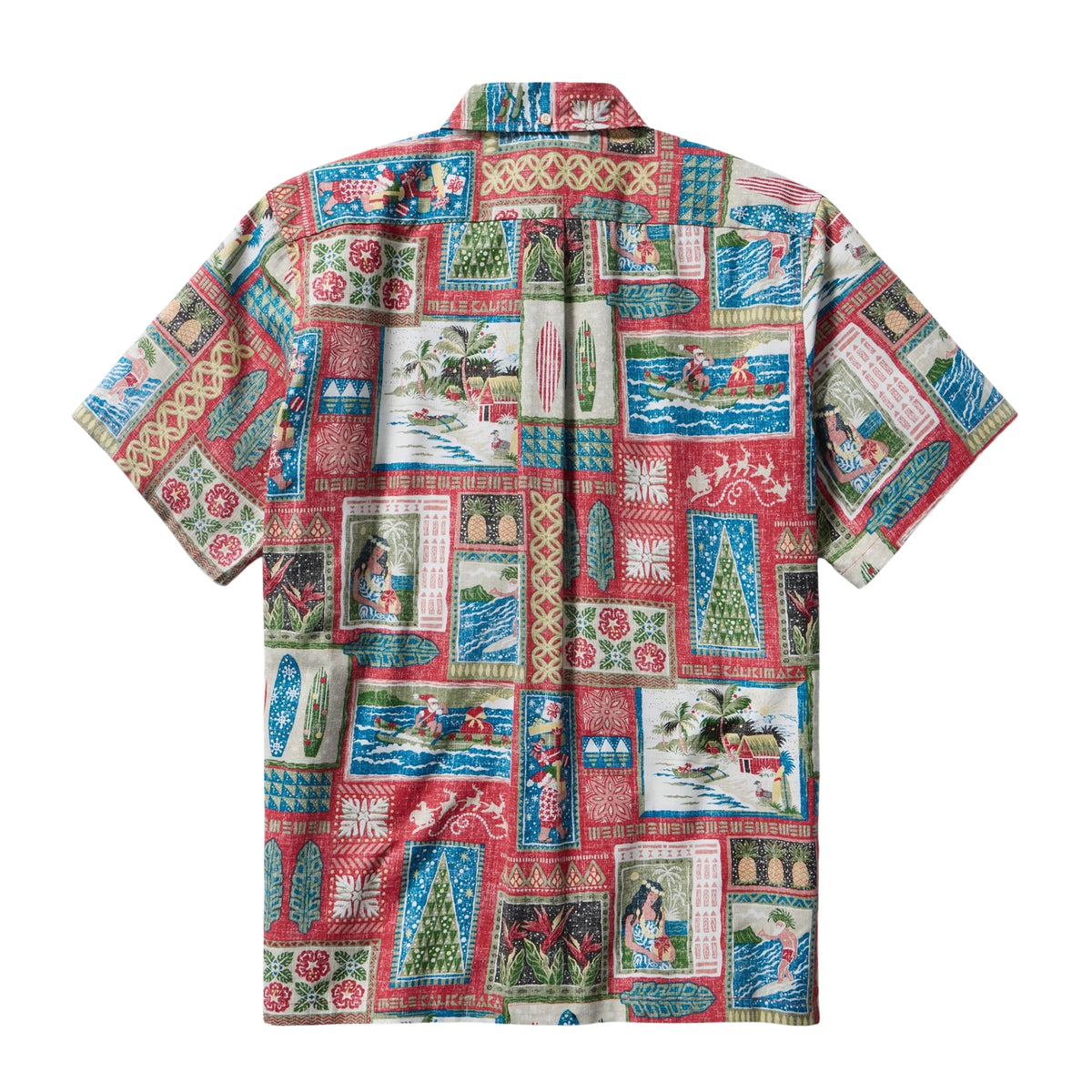 Reyn Spooner Hawaiian Christmas 2026 Button Down Shirt - Red