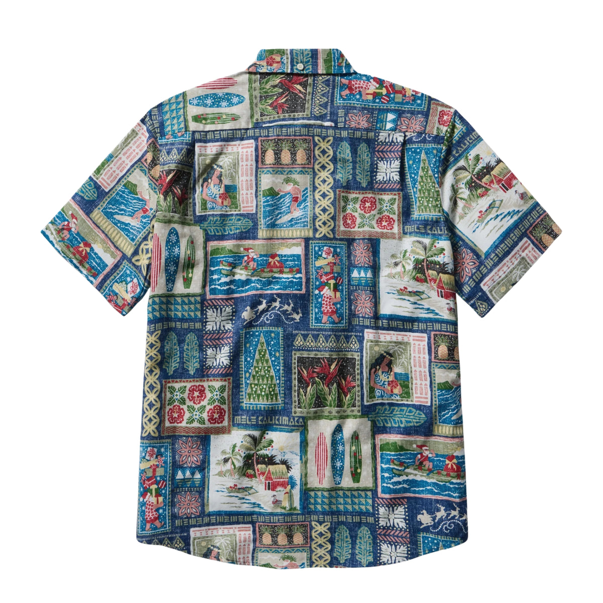 Reyn Spooner Hawaiian Christmas 2026 Pullover Shirt - Navy
