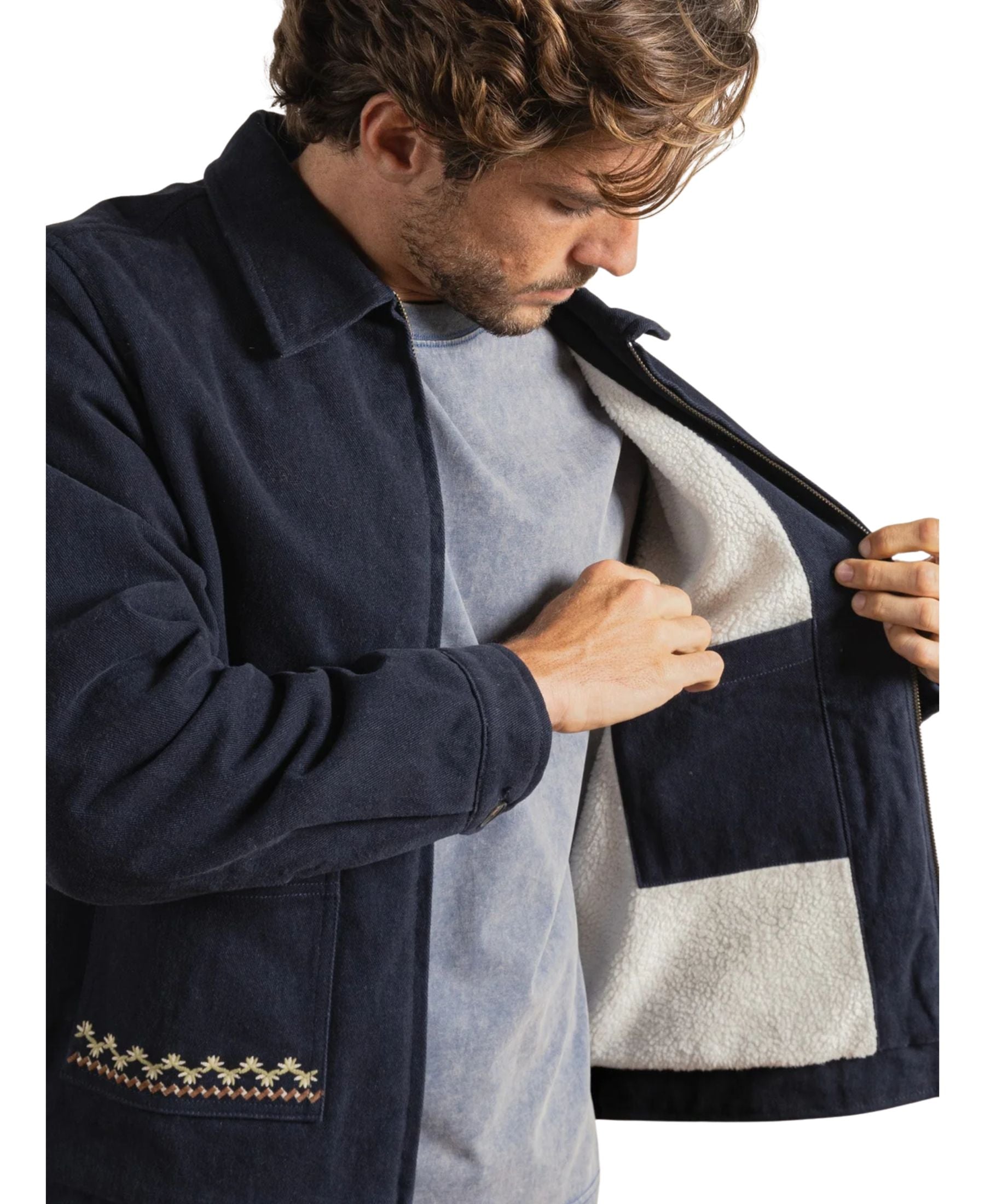 Rhythm Arugam Twill Jacket - Navy