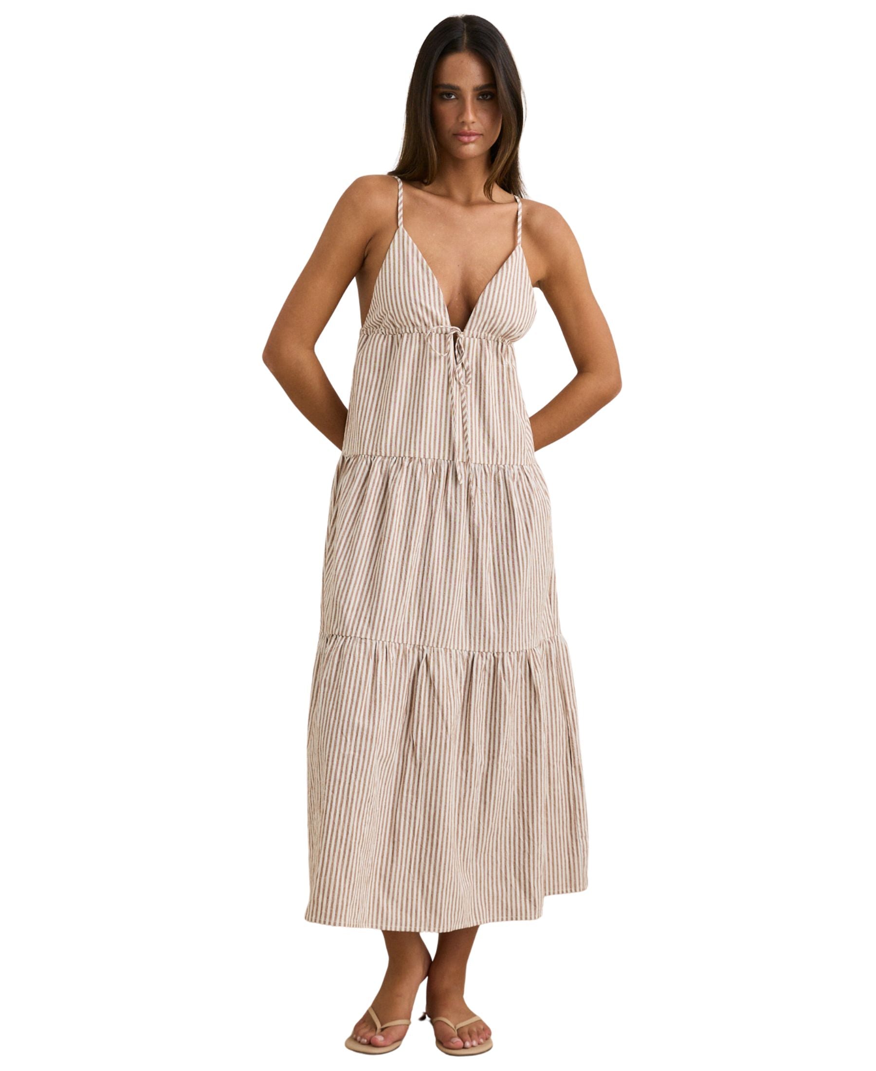 Rhythm Jaci Maxi Dress - Tan
