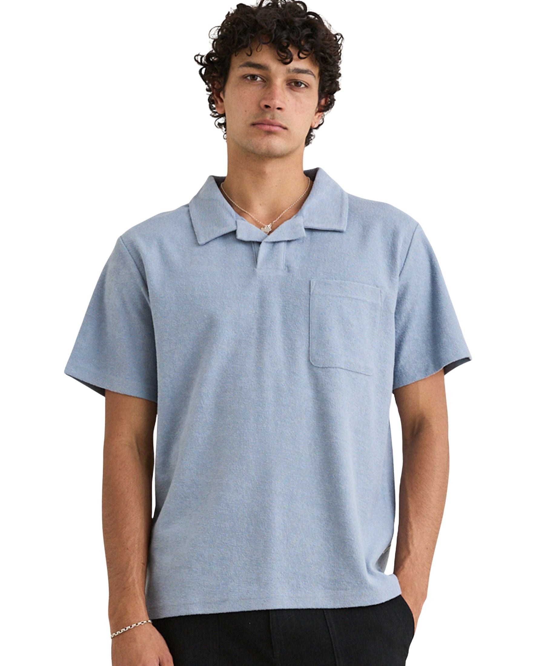 Rhythm Vintage Terry Polo - Blue