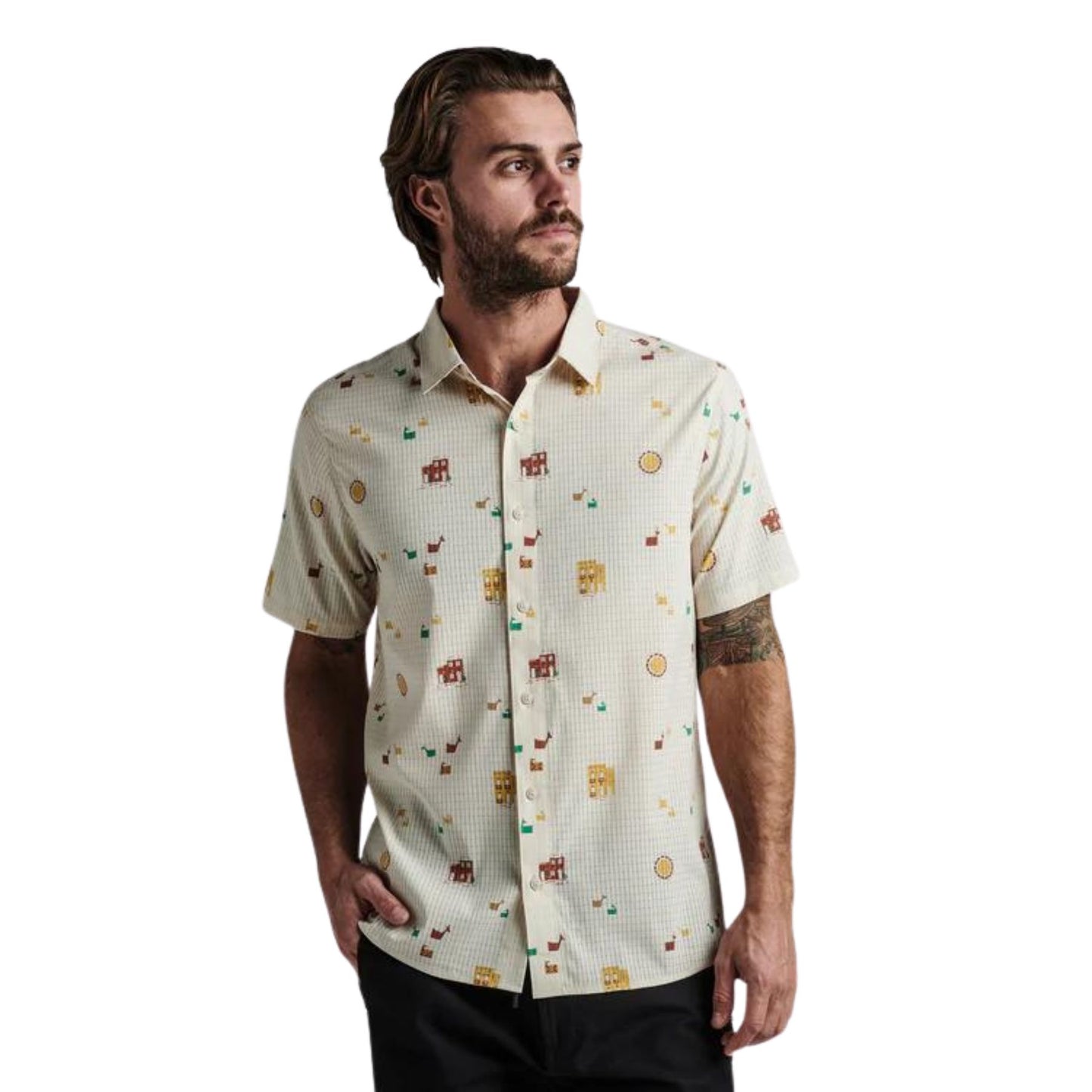 Roark Bless Up Breathable Stretch Shirt - Almond Paste