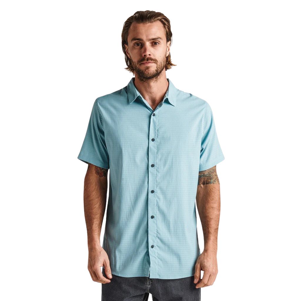Roark Bless Up Breathable Stretch Shirt - Aqua
