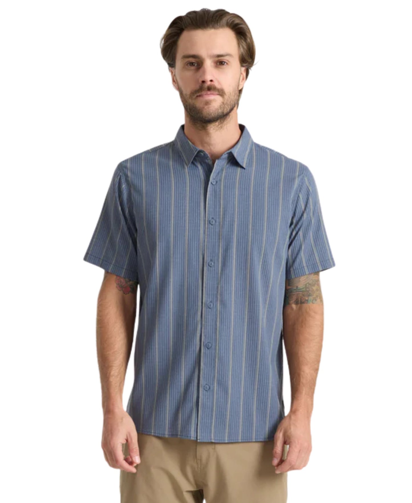 Roark Bless Up Breathable Stretch Shirt - Neptune