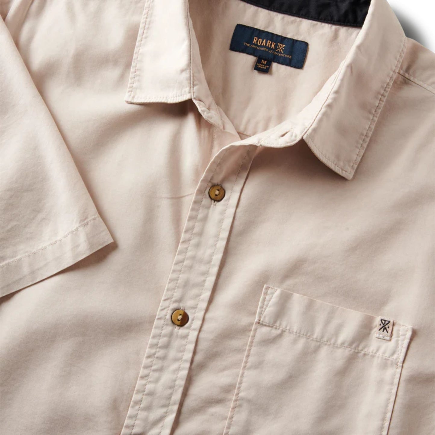 Roark Made To Fade Button Up Shirt  - Washed Bone