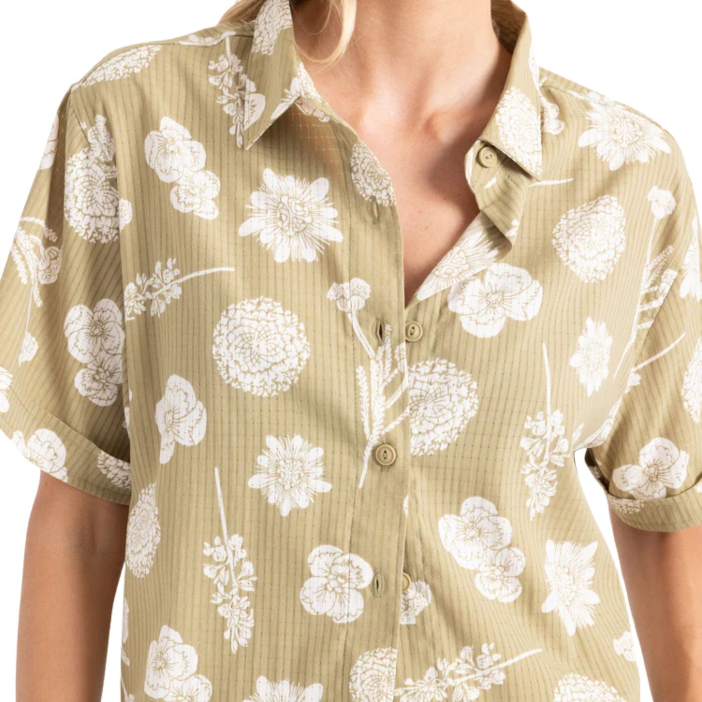 Roark Women's Bless Up Cropped Button Up Shirt