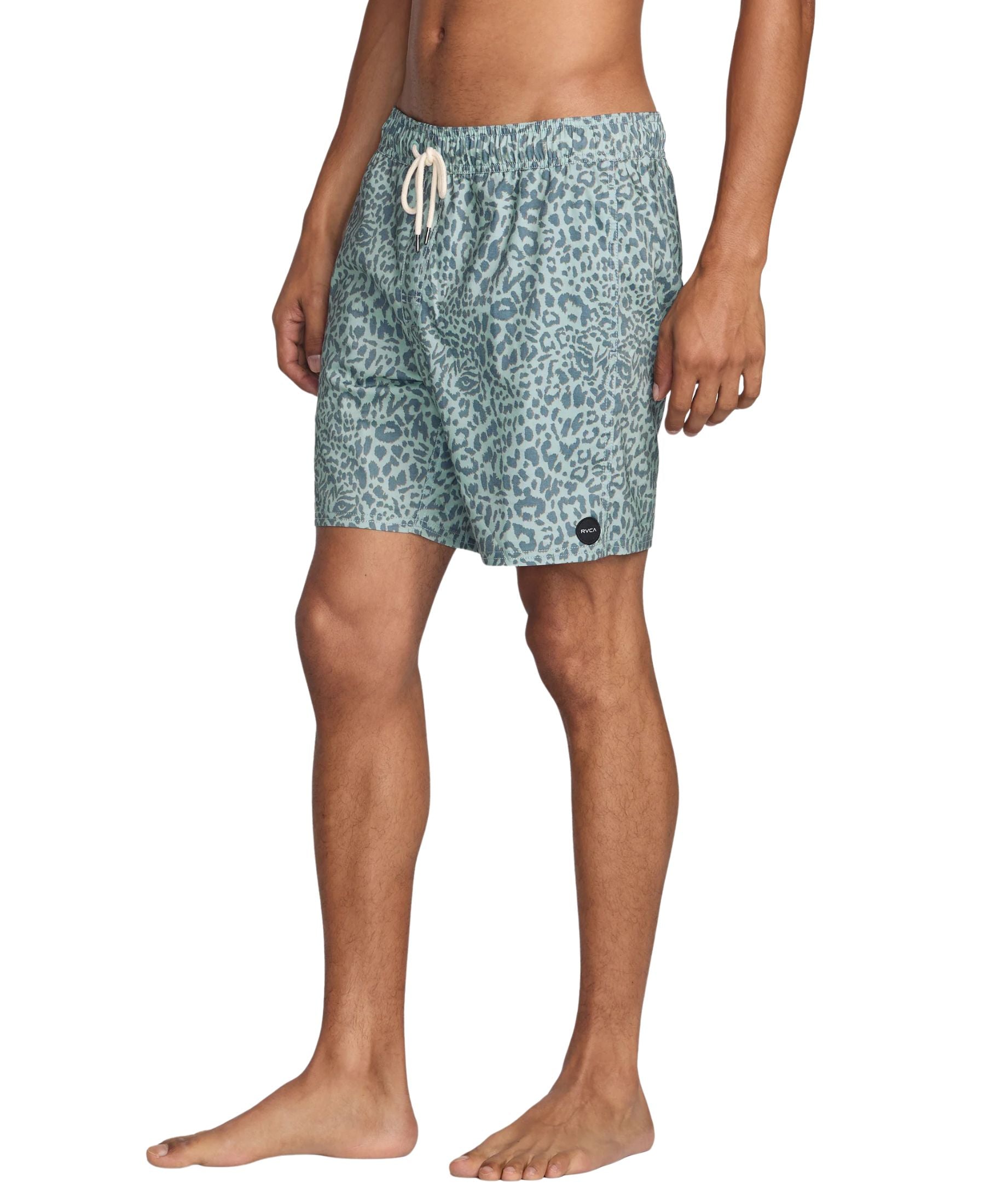 Rvca Men's Barnes Elastic Waist 17" Boardshorts  - Blue Haze