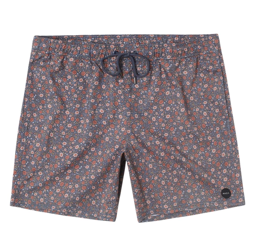 Rvca Men's Barnes Elastic Waist 17" Boardshorts  - Moody Blue