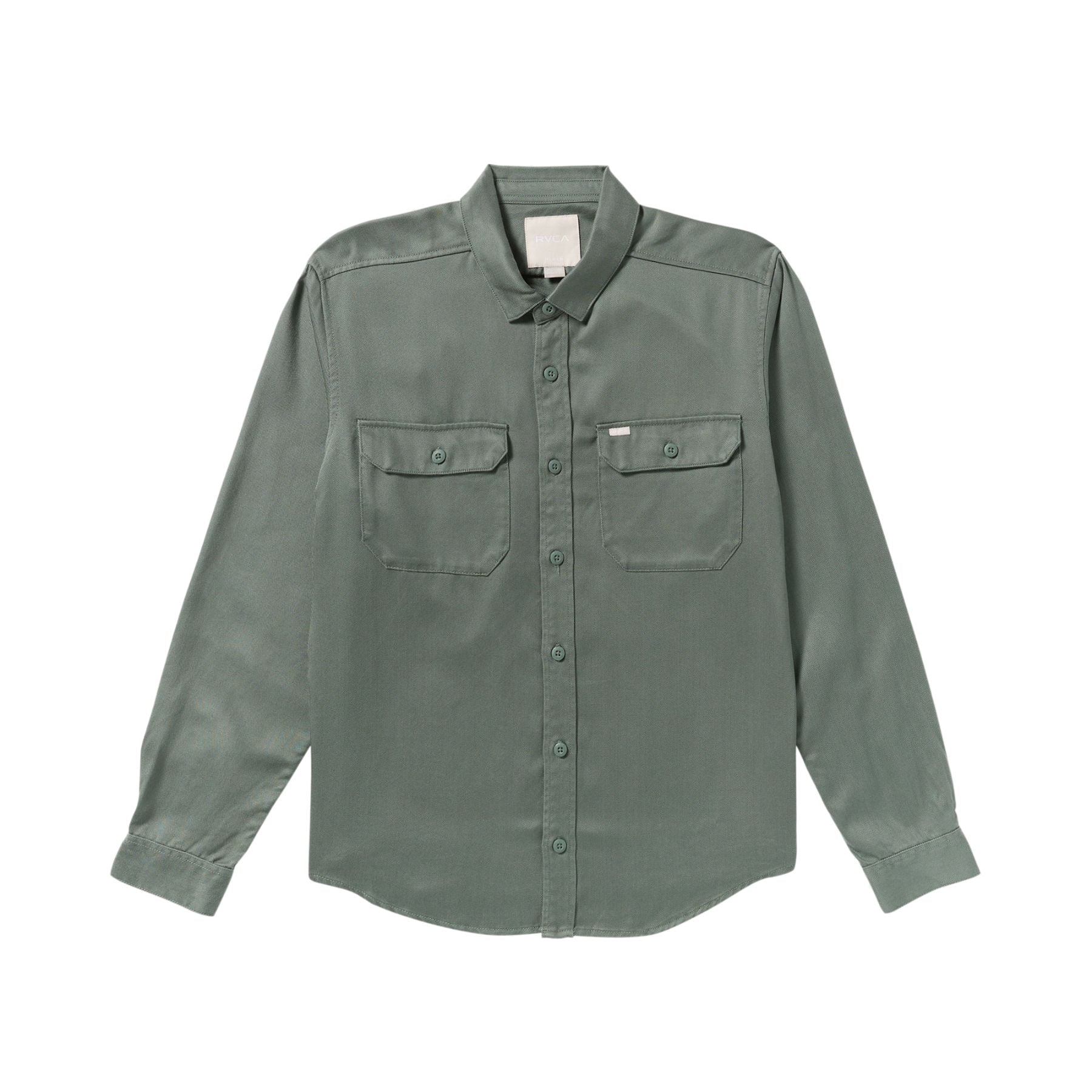 Rvca Men's Vacancy Utility Long Sleeve Shirt - Jade