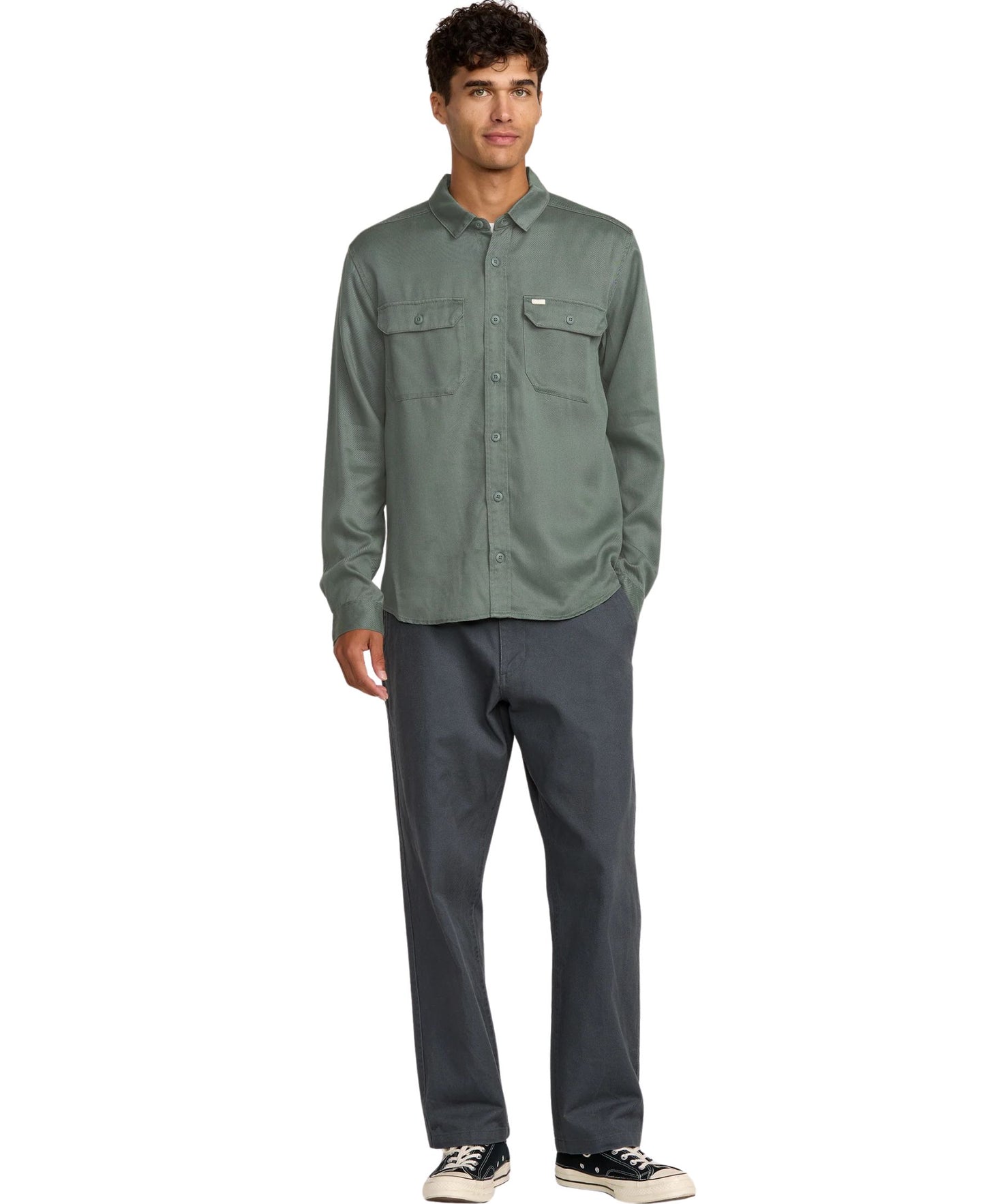 Rvca Men's Vacancy Utility Long Sleeve Shirt