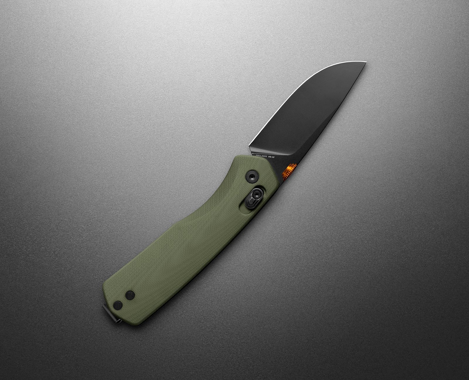 The James Brand Carter Medium OD Green + Orange + Black Knife  - OD Green + Orange