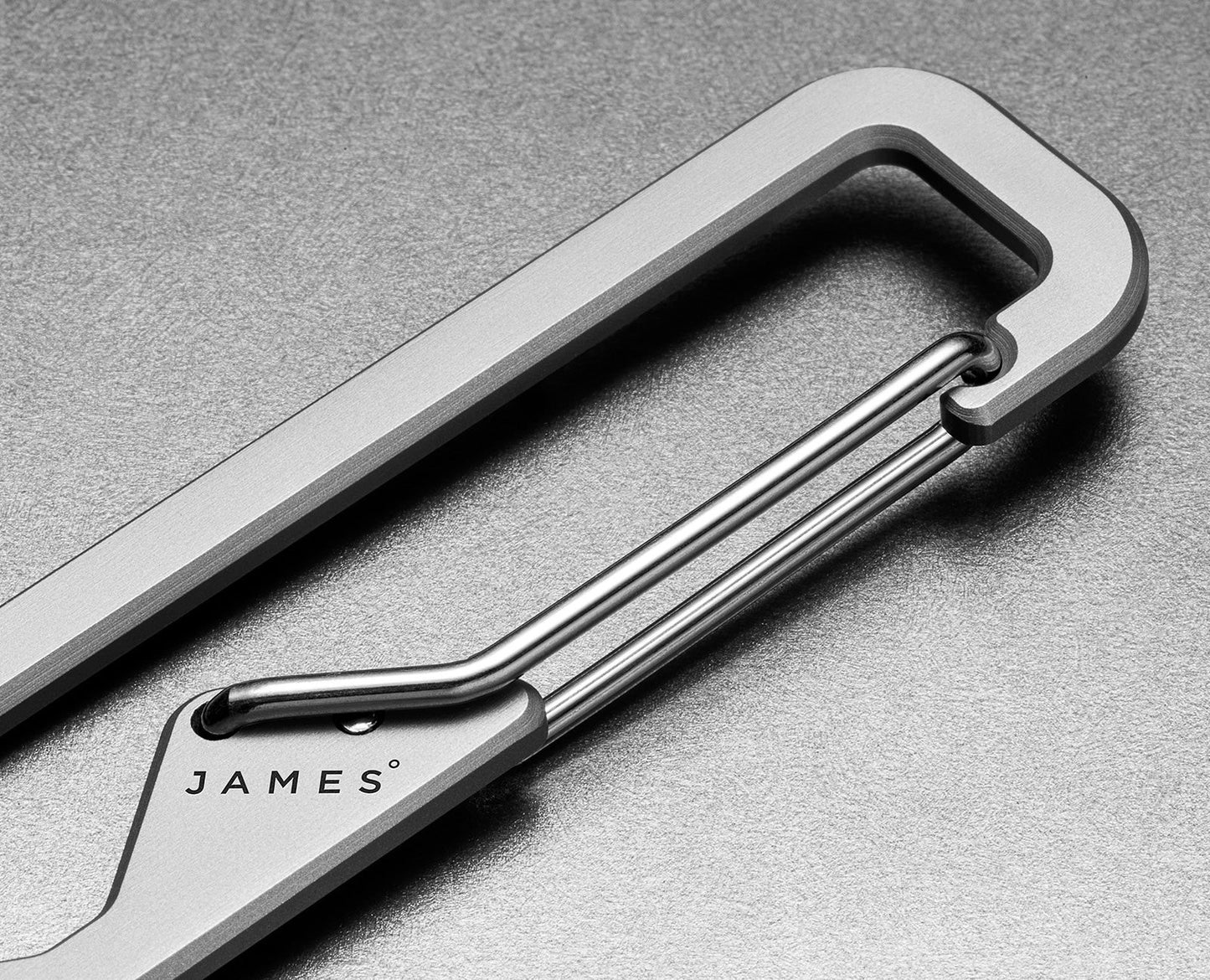 The James Brand Holcombe Titanium + Stainless Carabiner - Titanium