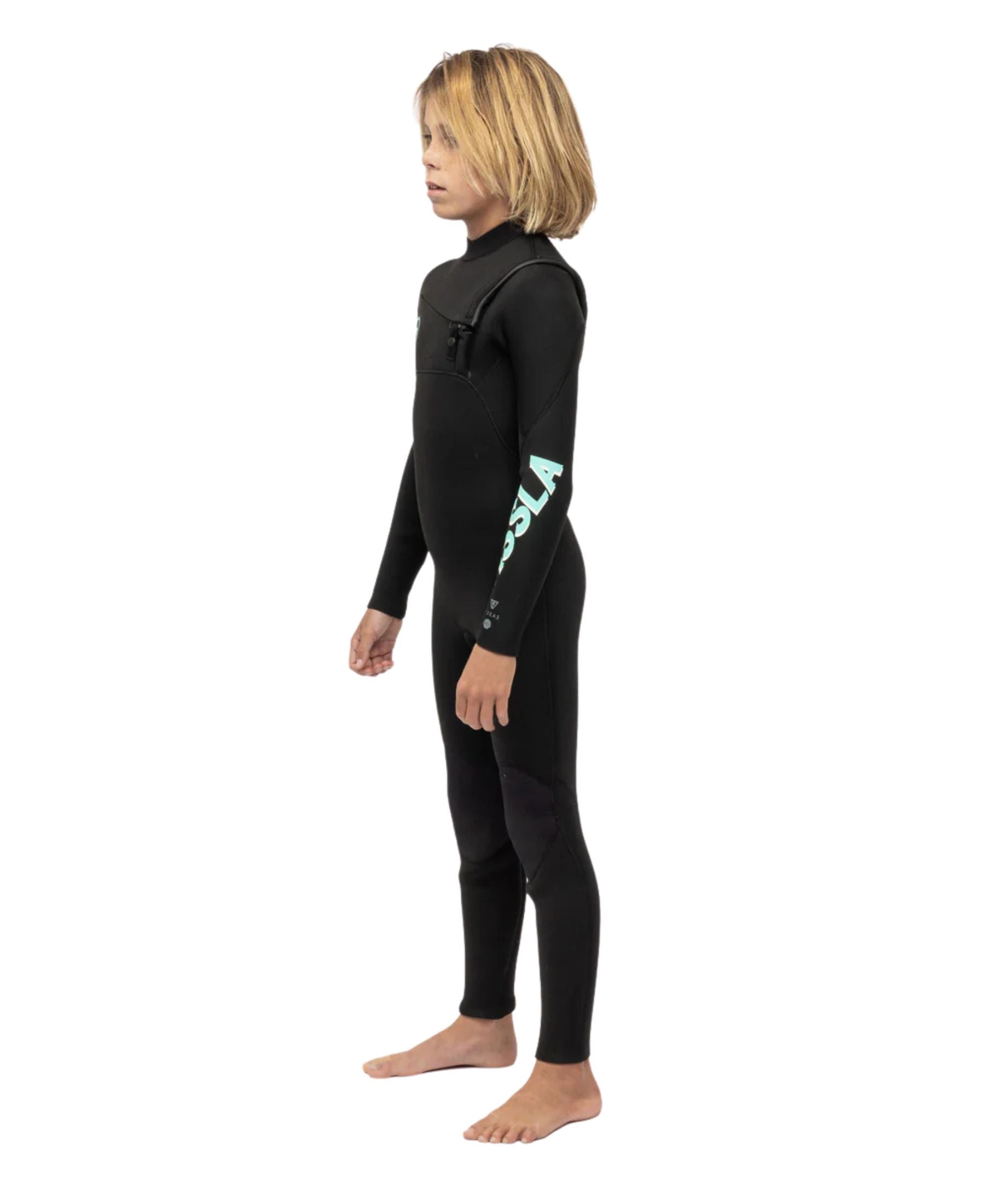 Vissla Boys 7 Seas Chest Zip 3.2 Boys Fullsuit - Black