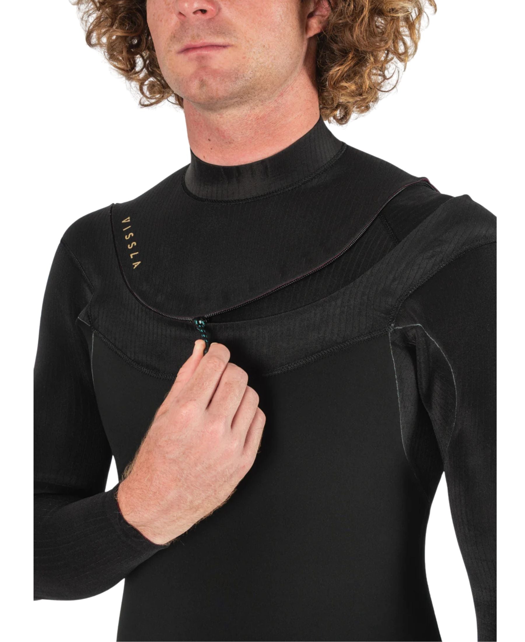 Vissla New Seas 4.3 U-Zip Full Wetsuit - Black