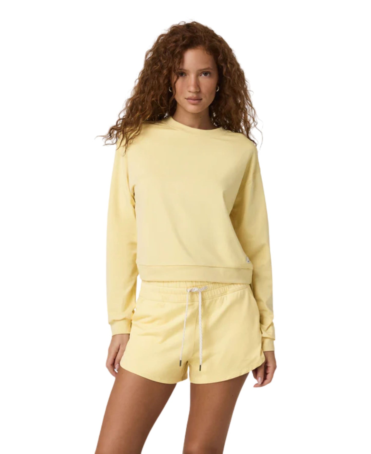 Vuori Halo Modern Crew - Lemon Snap Heather