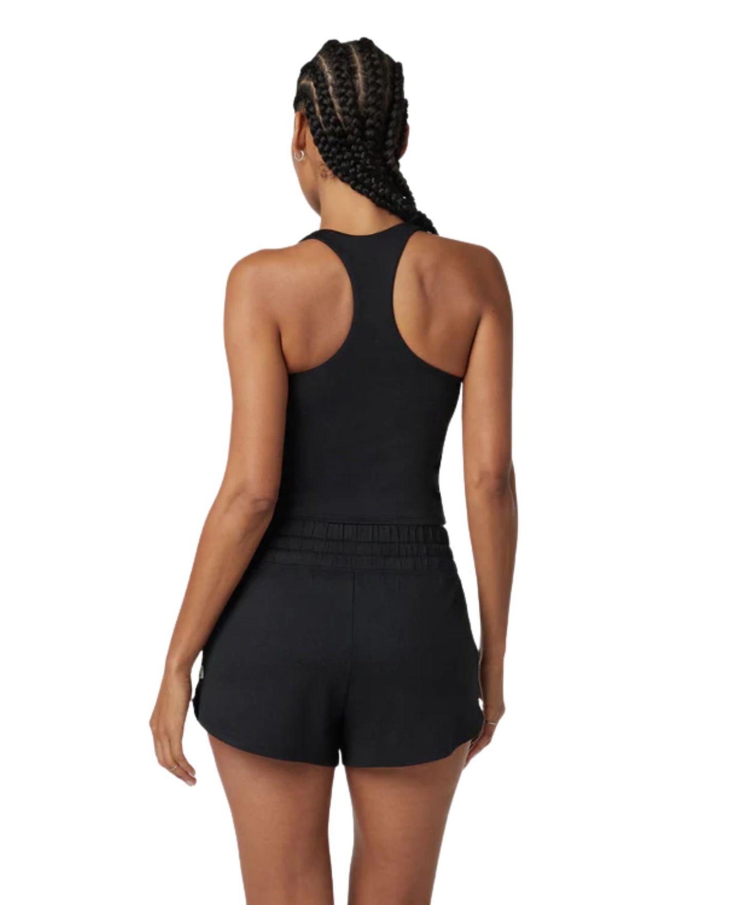 Vuori Halo Performance Crop Tank - Black Heather