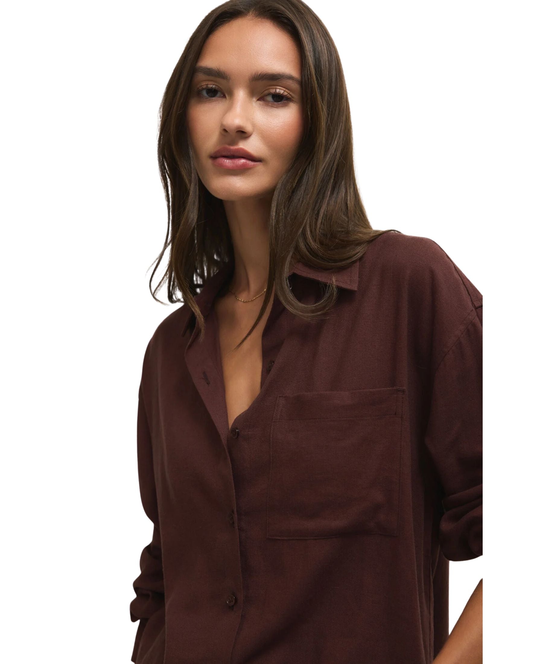 Z Supply Alfie Linen Button Up