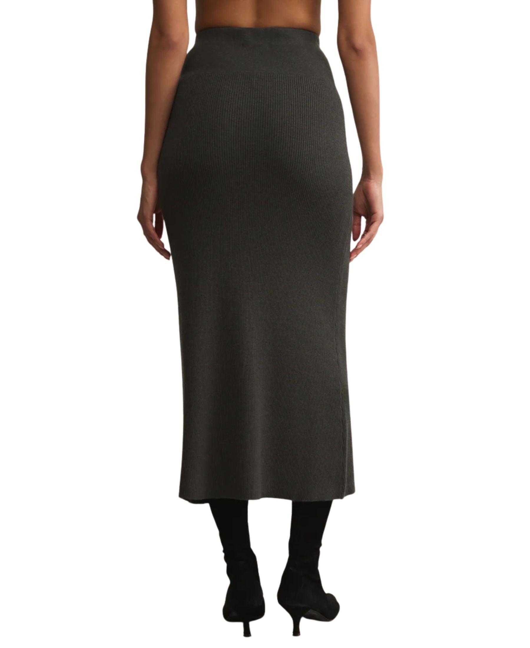 Z Supply Eloise Jacquard Sweater Skirt - Charcoal Heather