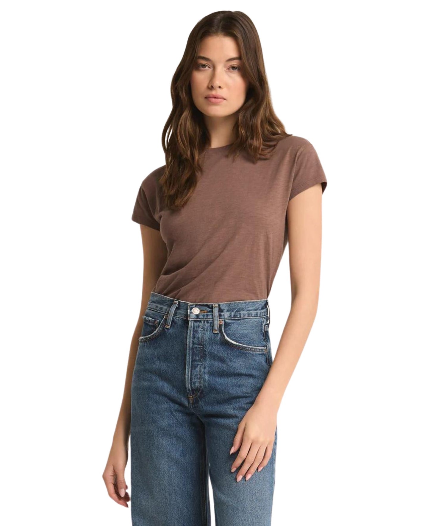Z Supply Modern Slub Tee - Deep Taupe