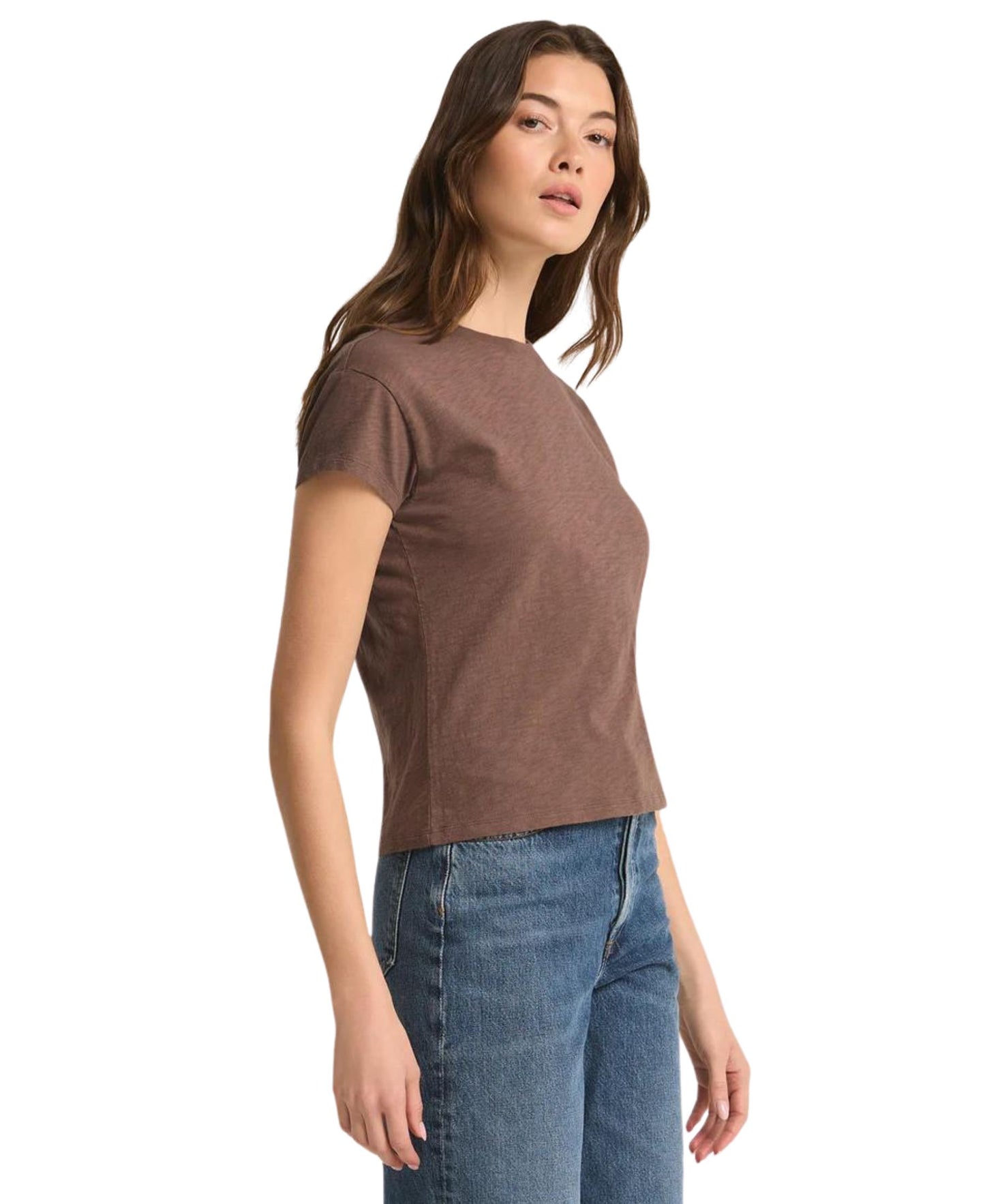 Z Supply Modern Slub Tee - Deep Taupe